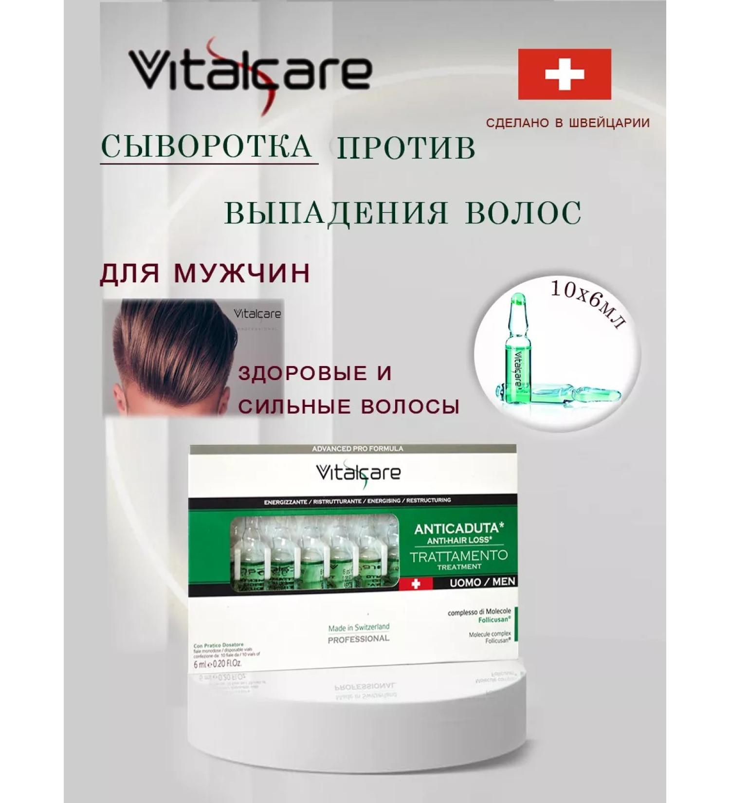 Vitalcare Serum against hair loss for men 6ml. X 10pcs - Buy Online on GoSupps.com