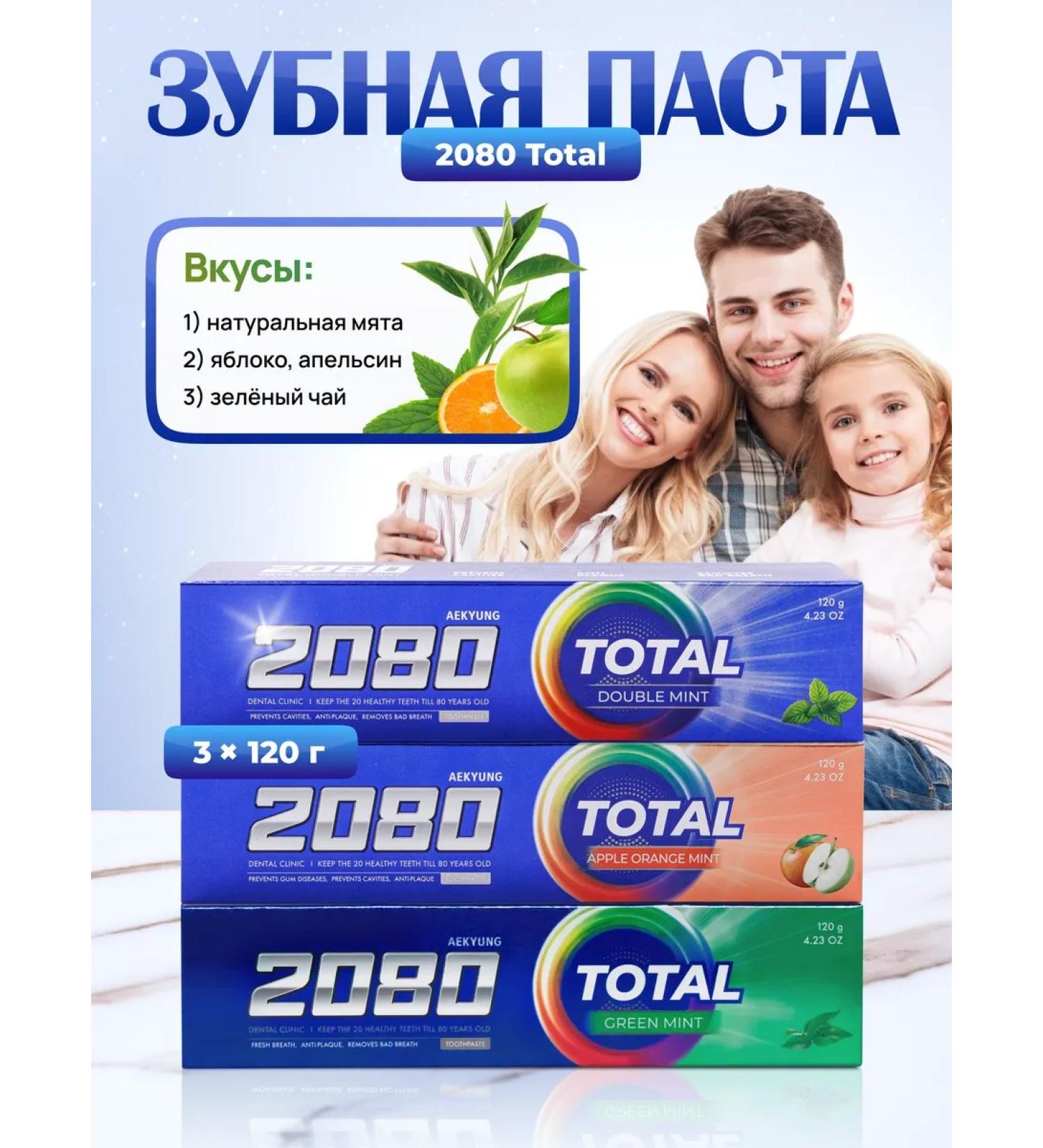 Dental Clinic 2080 Set of toothpaste 2080 Original 120 g 3 pcs - Buy Online on GoSupps.com