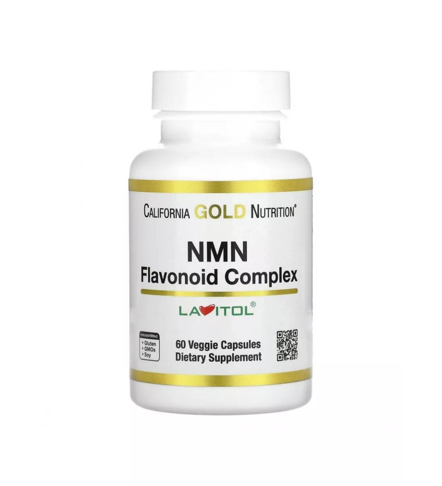 California Gold Nutrition NMN a complex with flavonoids 60 plant capsules - Buy Online on GoSupps.com