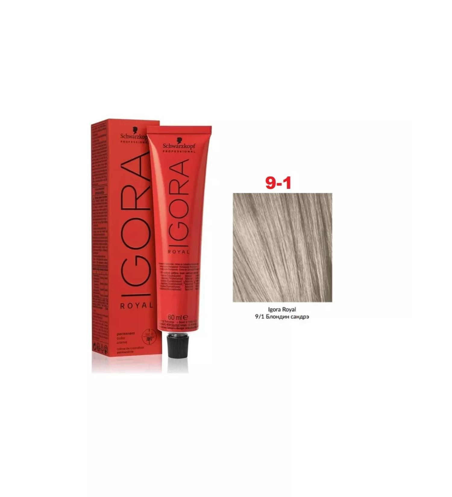 Igora Schwarzkopf Royal Cream-color 9-1 60 ml - Buy Online on GoSupps.com