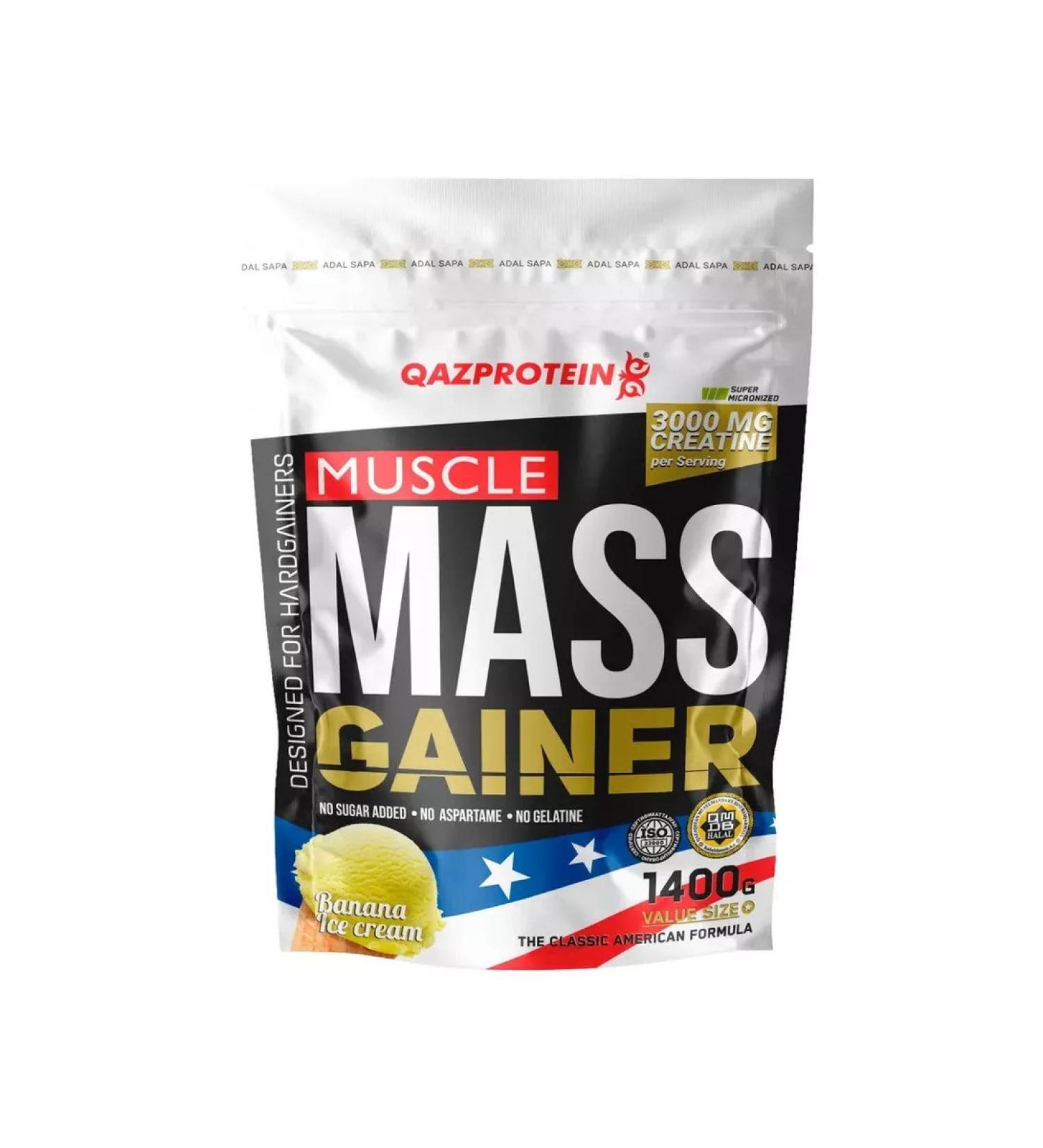 Qazprotein Muscle Mass Gainer 1400 g - banana ice cream