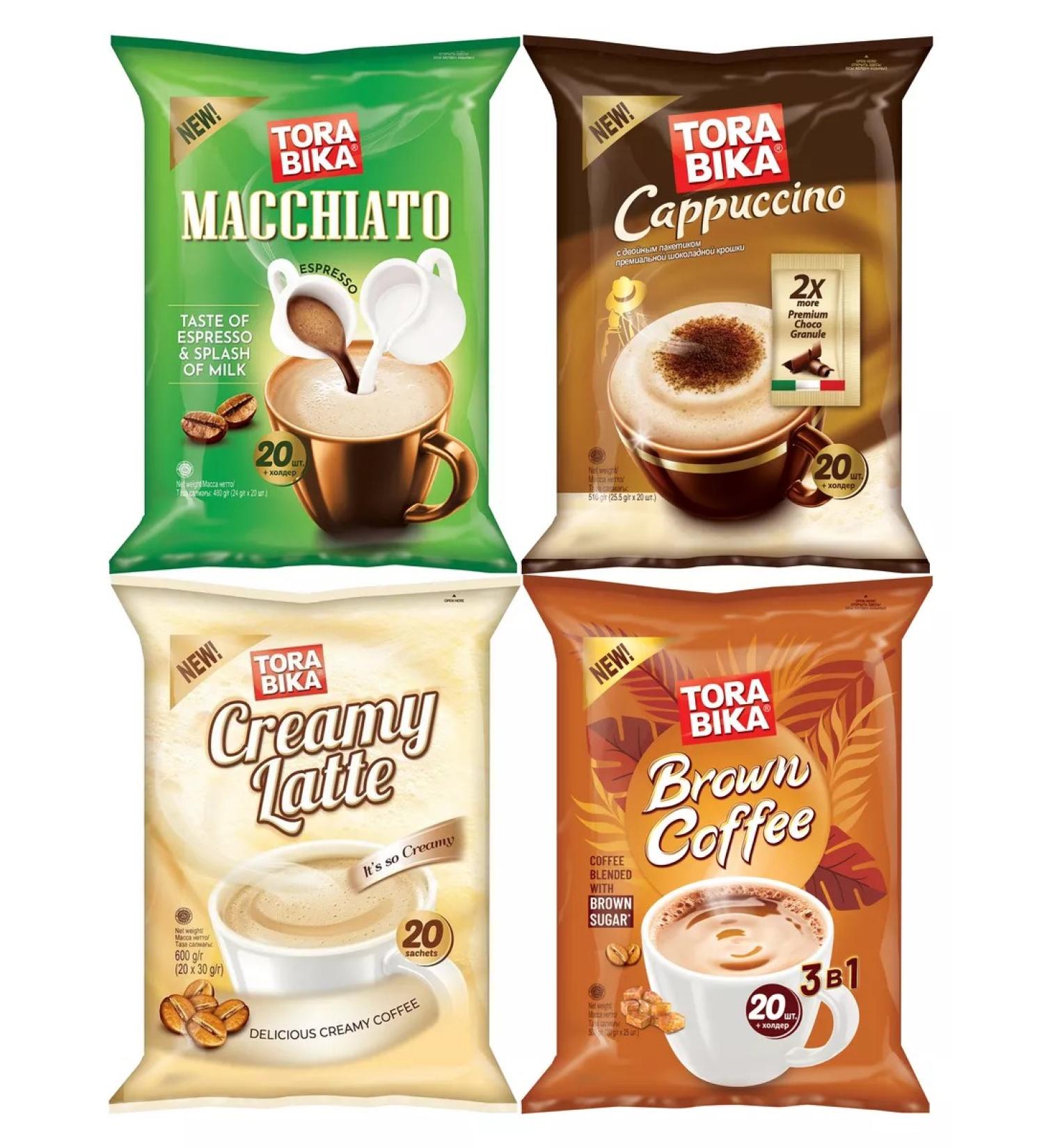 ToraBika Coffee is a soluble set (Machiato cappuccino latte brown) - Buy Online on GoSupps.com