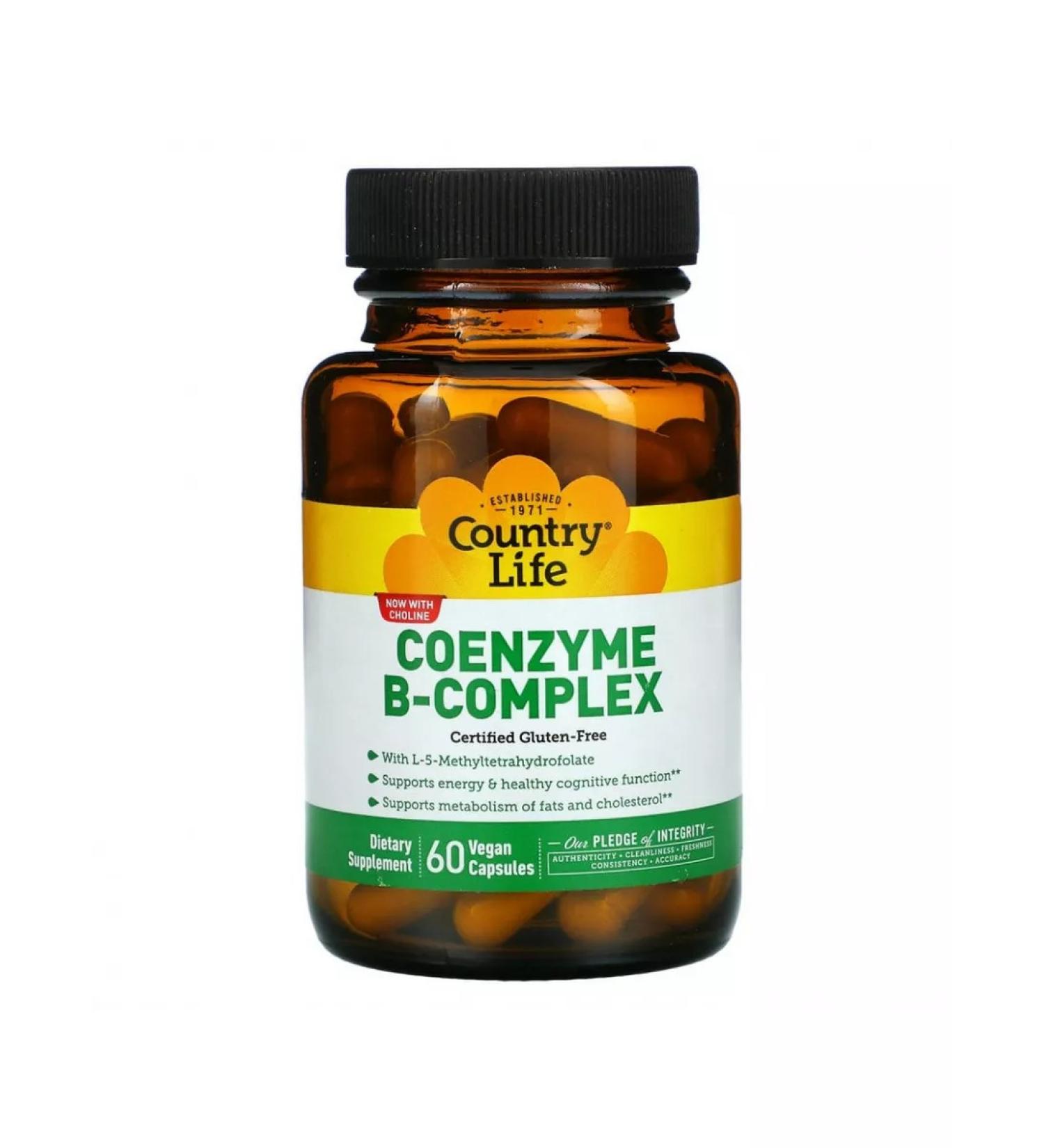 Country Life Coenzyme B-Complex Complex Coenzim B 60 capsules - Buy Online on GoSupps.com
