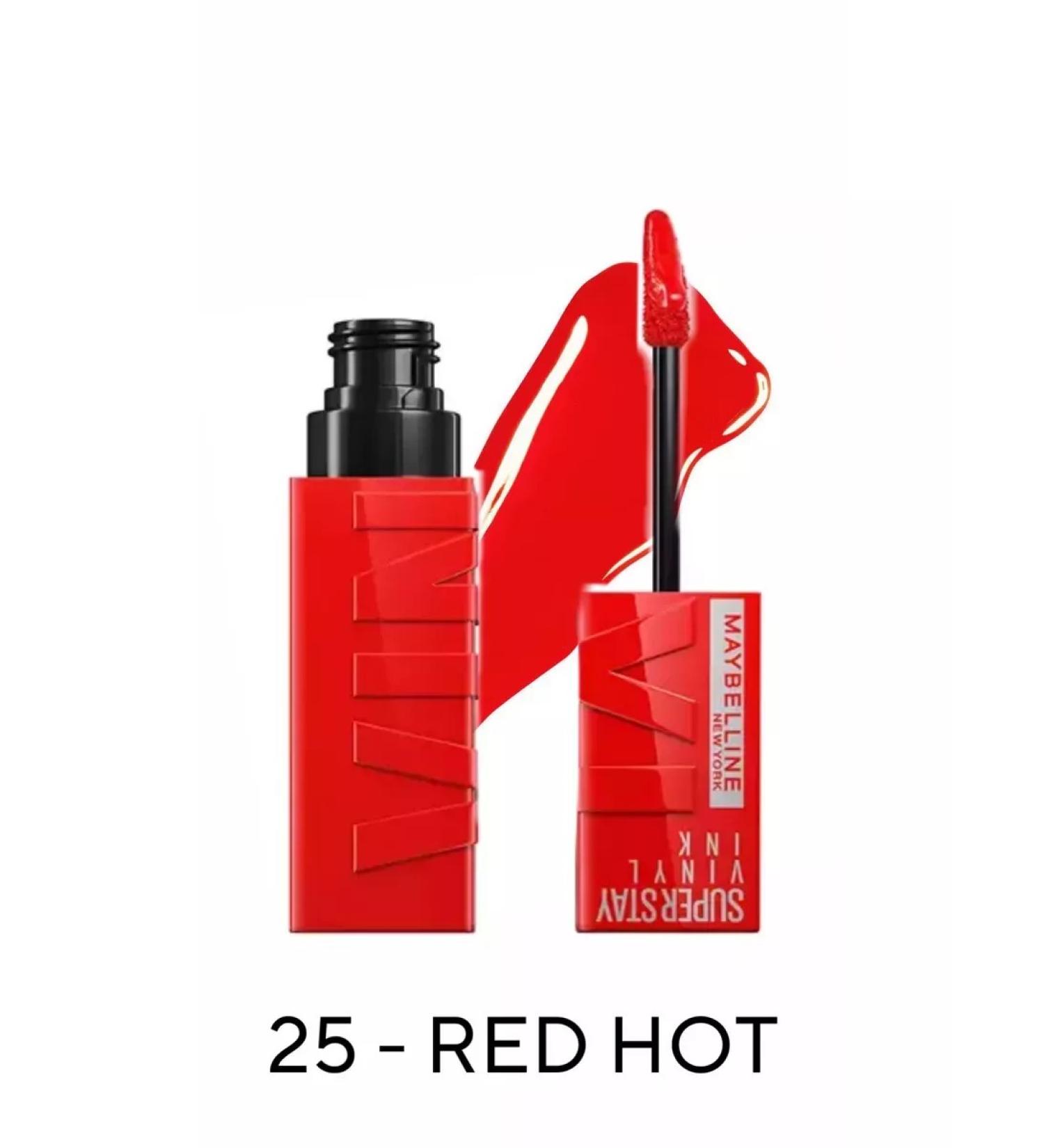 Maybelline New York Lipstick Superstay Vinyl Ink #25 Red-Hot - Buy Online on GoSupps.com