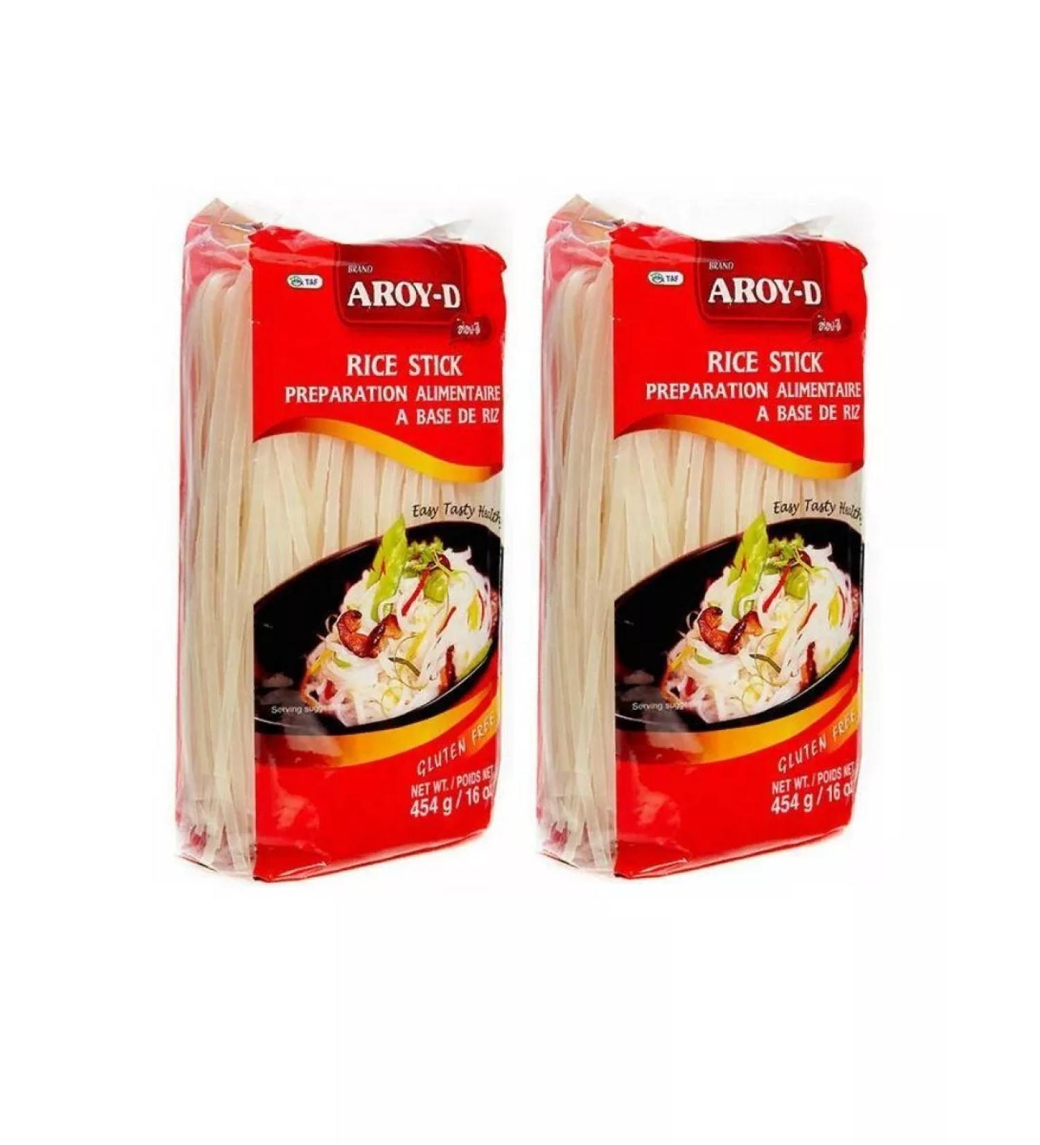 Rice noodles 5 mm "Aroy-D" 454 gr 2 pcs - Buy Online on GoSupps.com