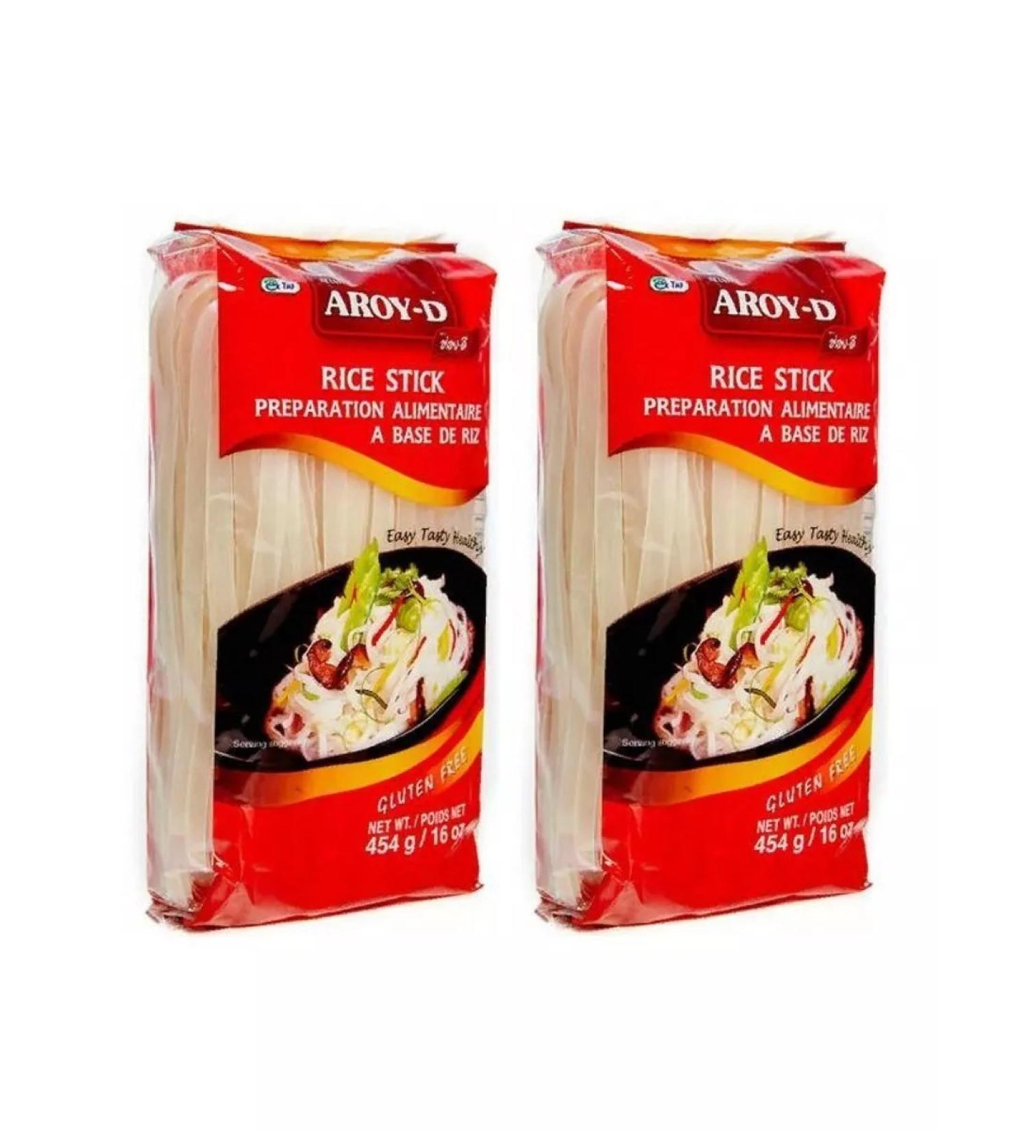Rice noodles 10 mm "Aroy-D" 454 gr 2 pcs - Buy Online on GoSupps.com