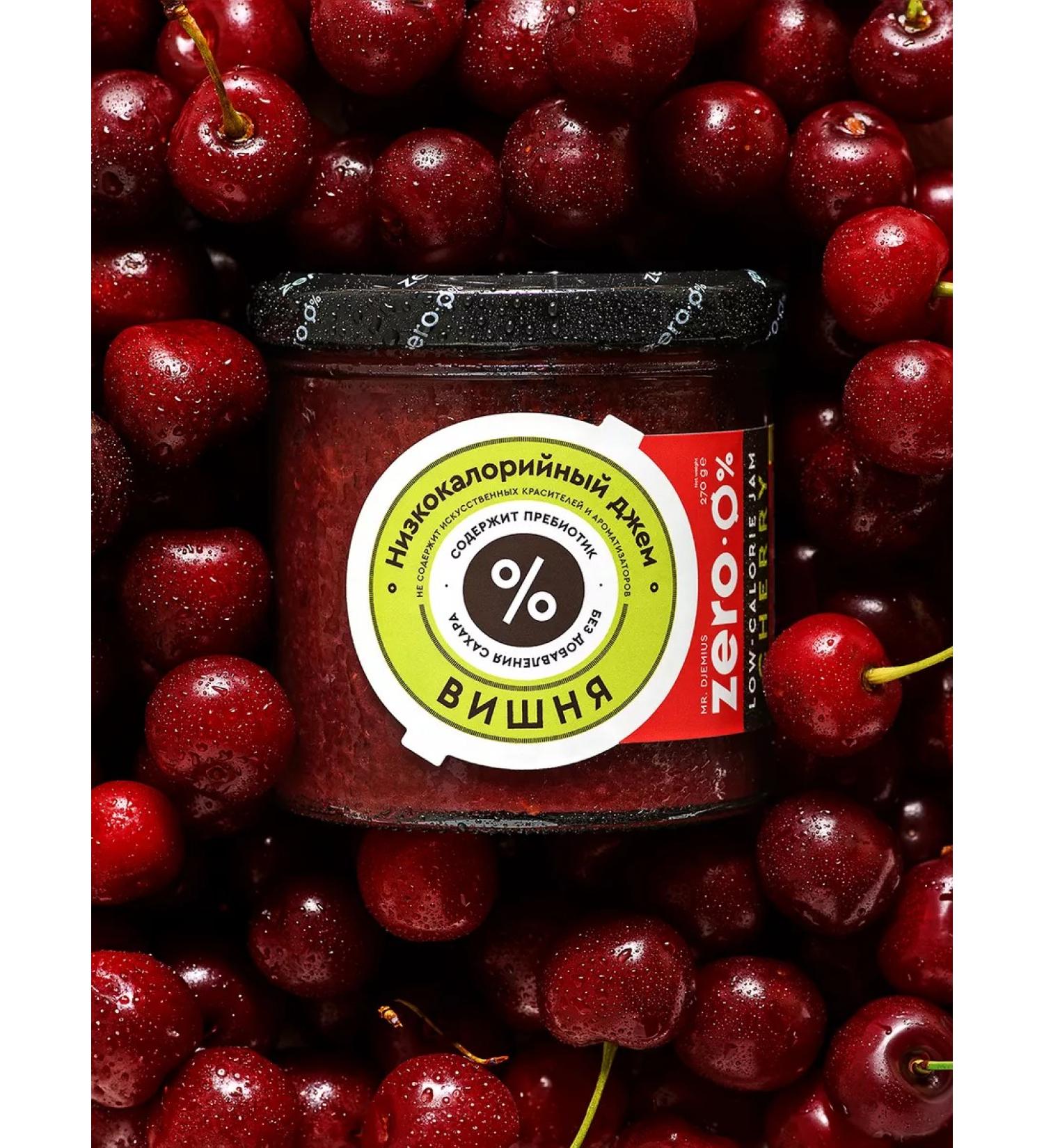 MR DJEMIUS ZERO Low -calorie jam without sugar cherries 270 g - Buy Online on GoSupps.com