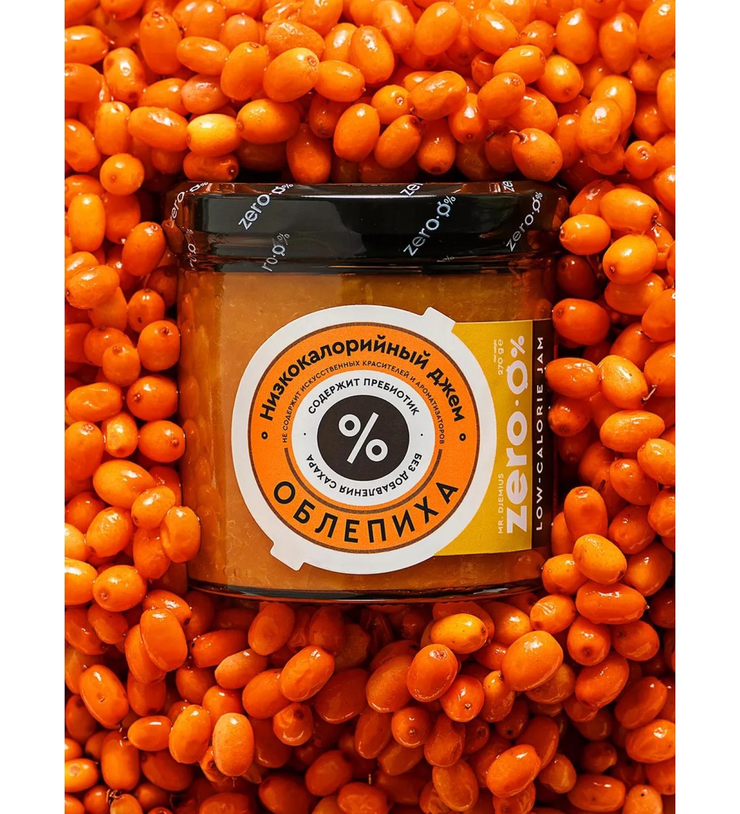 MrDjemius ZERO Low -calorie jam without sugar sea buckthorn 270g - Buy Online on GoSupps.com
