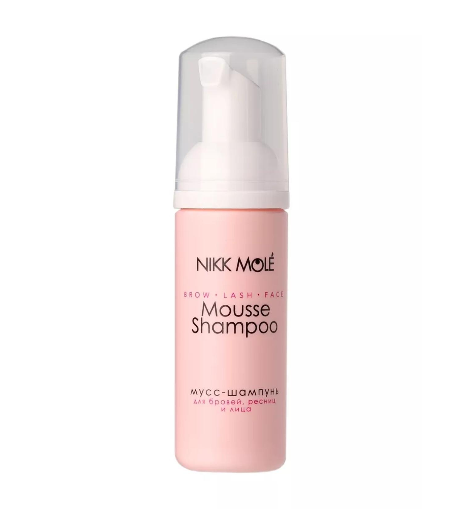 NIKK MOLE Mousse-shampoo for eyelashes and faces 50 ml