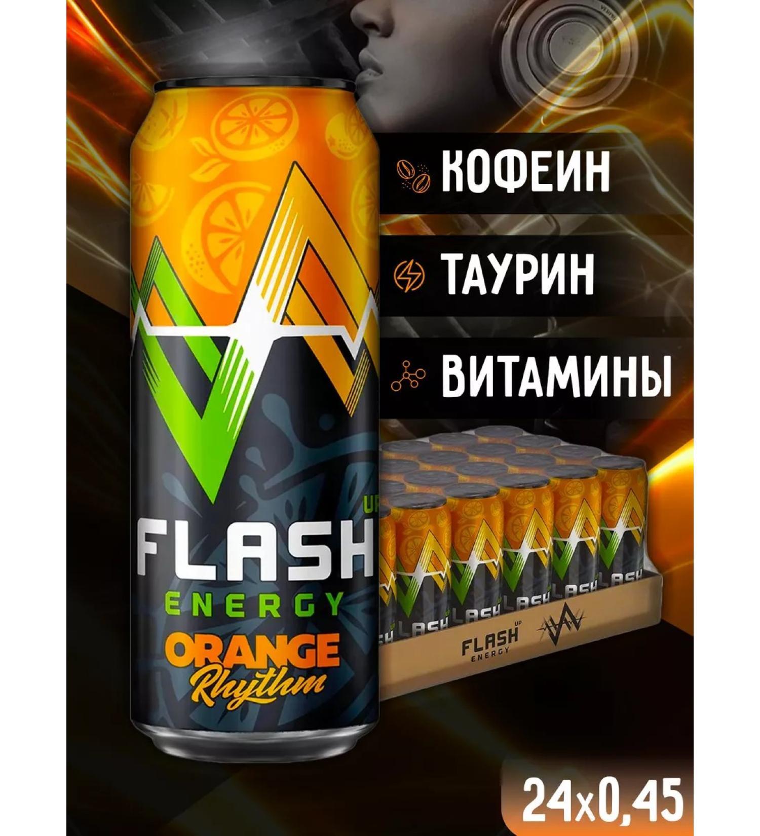 Flash Up Energy Orange rhythm energy 24 pcs x 0.45 liters