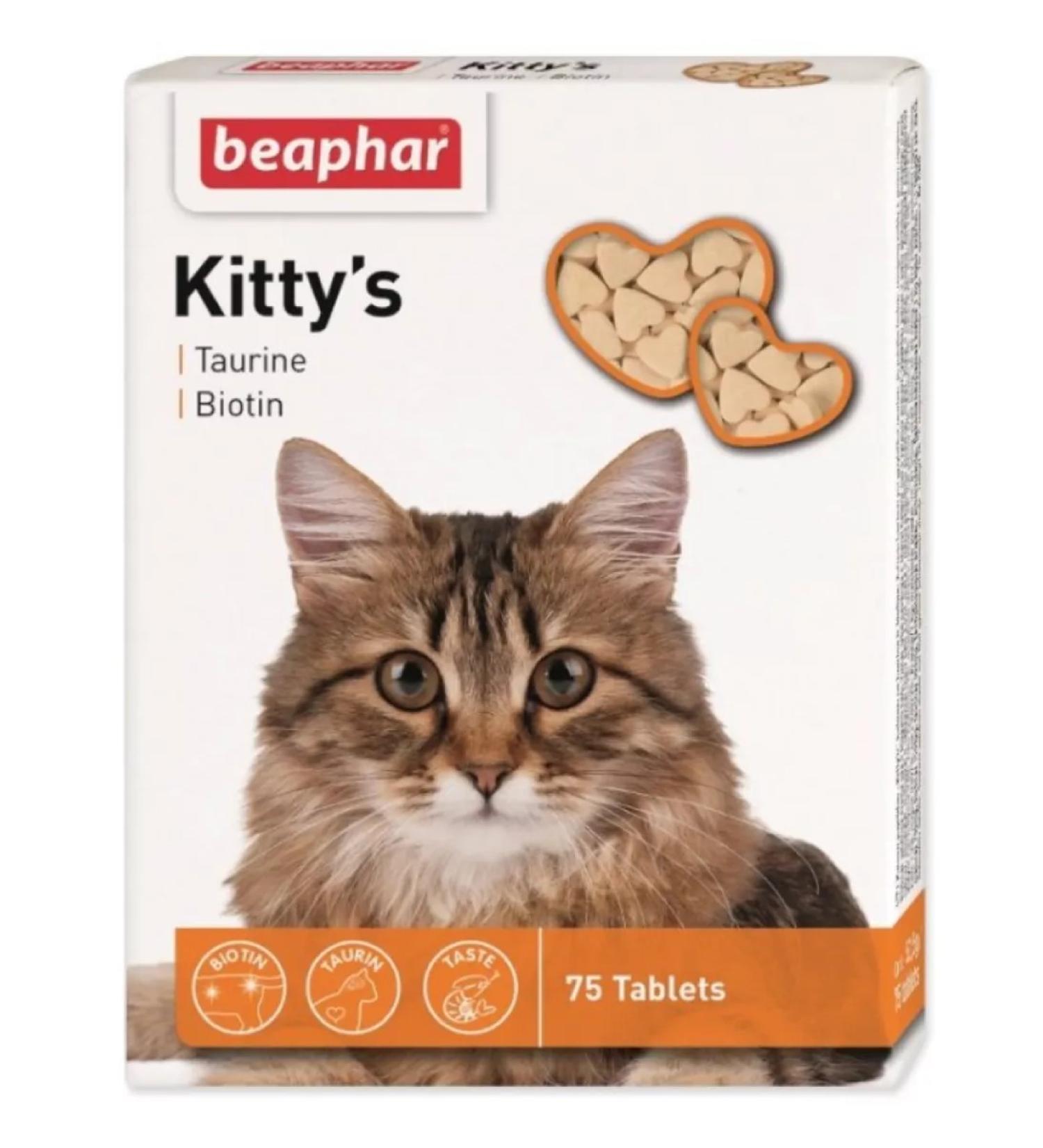 beaphar Kitty's+Taurine-Biotin Vitamins C Taurin and BIOTIN 75Tab