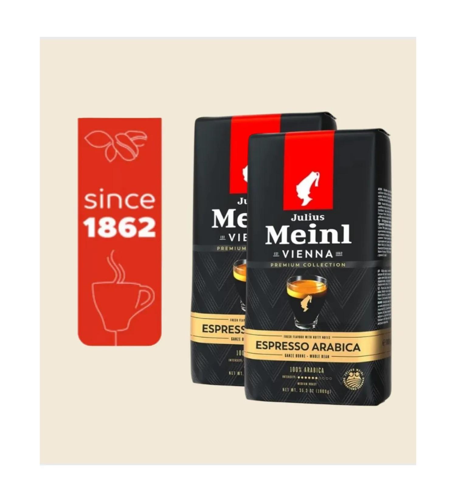 Julius Meinl Coffee in grains 0.5 kg 100% Arabica natural 2 pcs - Buy Online on GoSupps.com