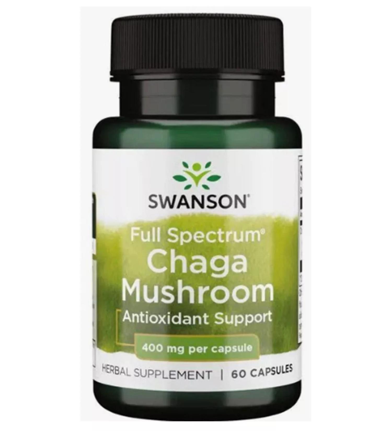 Swanson Full Spectrum Chaga Mushroom 400 Mg 60 Caps