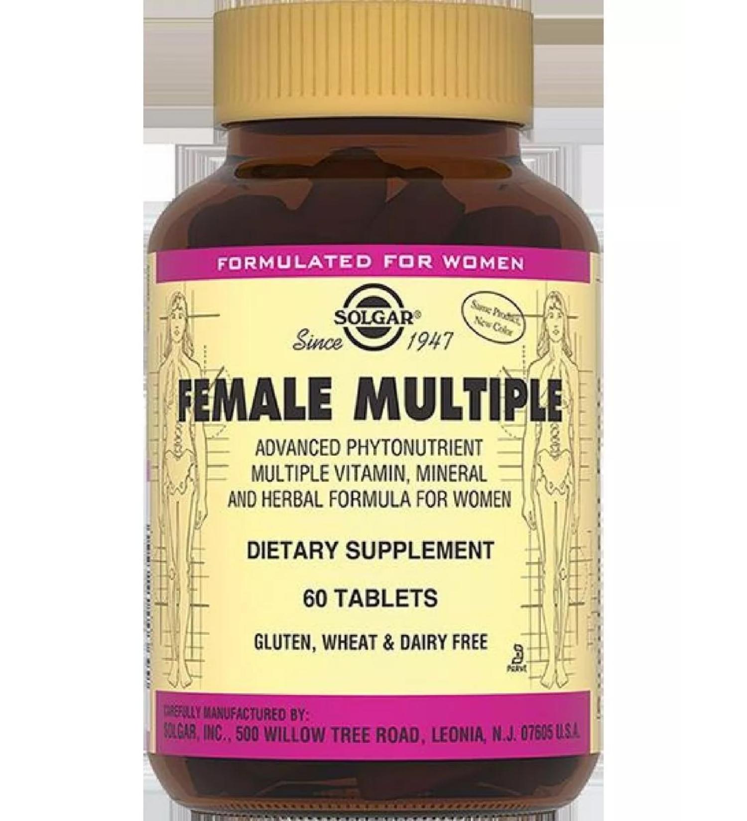 SOLGAR Multivitamin and mineral complex Female 60-1pcs