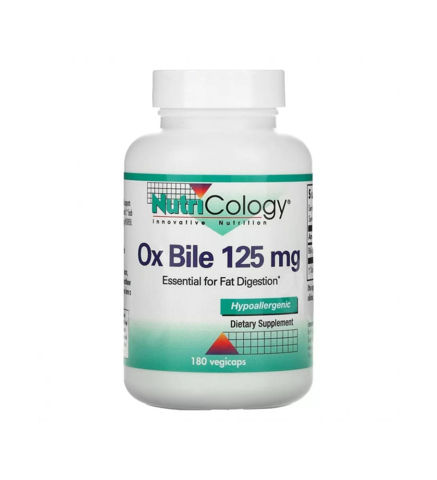 Nutricology Ox bile bull bile 125 mg 180 capsules