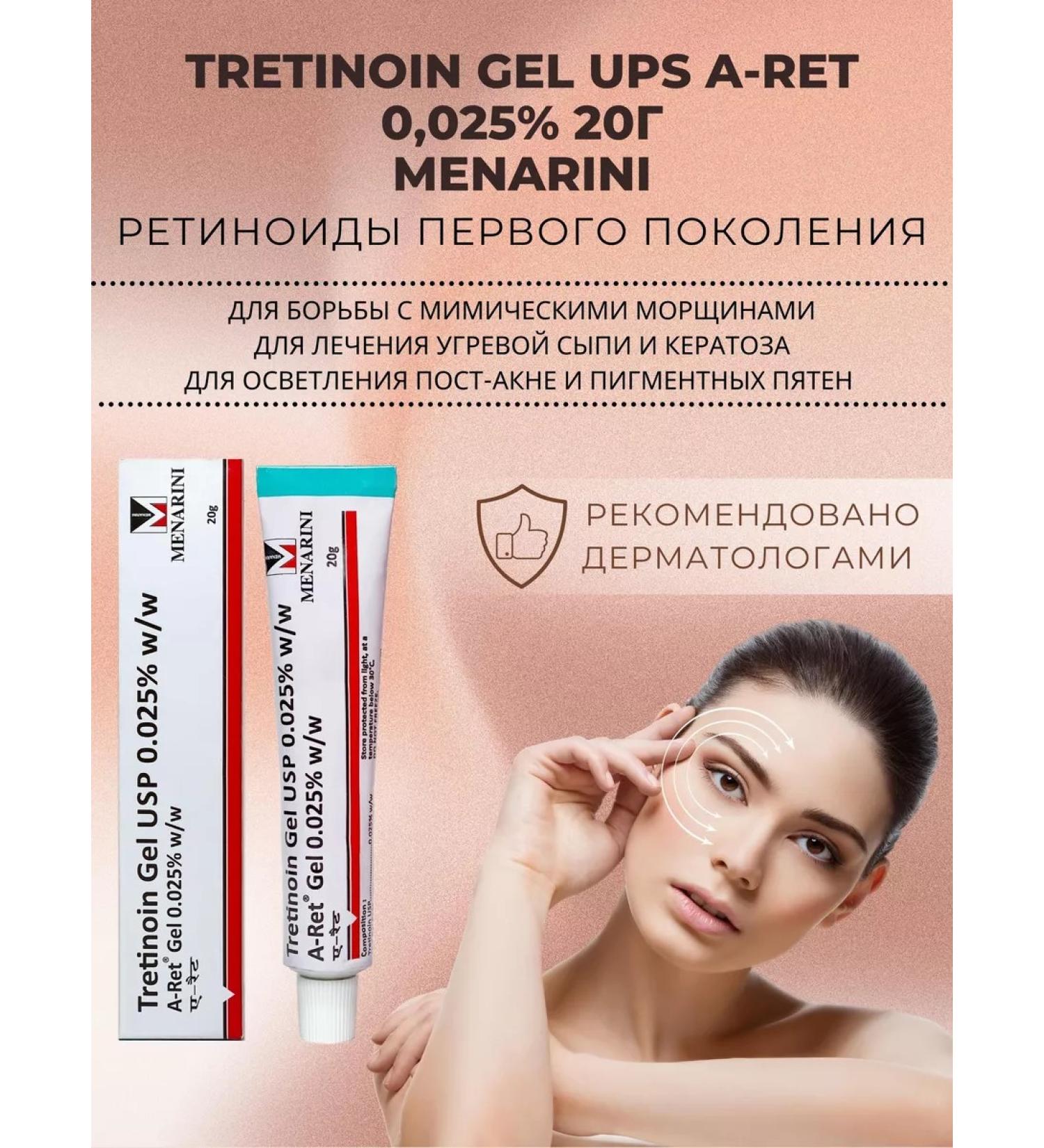 Menarini Gel Tretinoin against facial wrinkles 0.025% - Buy Online on GoSupps.com