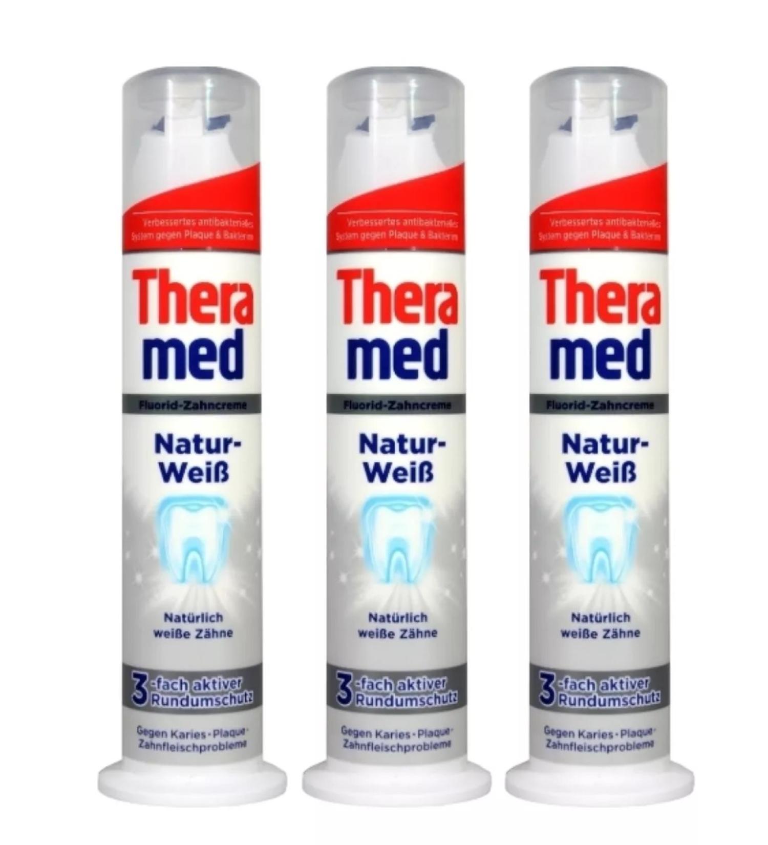 THERAMED NATUR-WEIB toothpaste 100 ml Germany 3 pcs - Buy Online on GoSupps.com