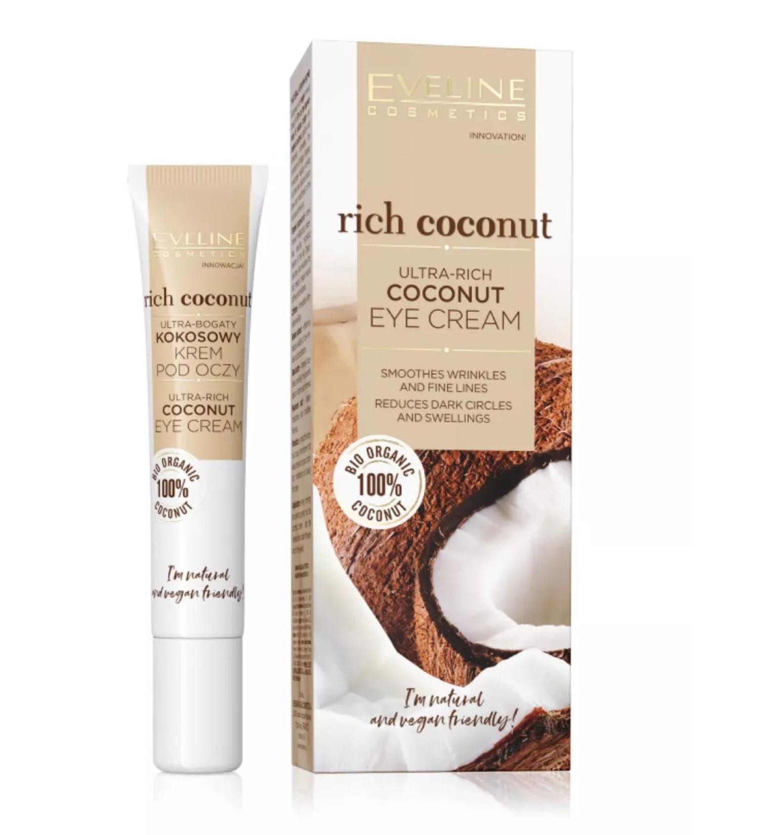 EVELINE The skin cream around the eyes is nutritious coconut 20 ml