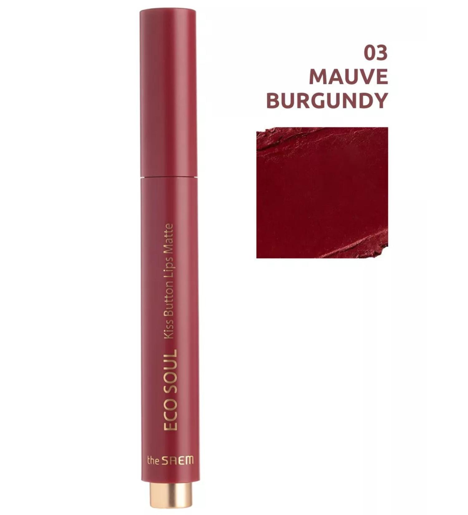 THE SAEM Lipstick matte 03 Mauve Burgundy - Buy Online on GoSupps.com