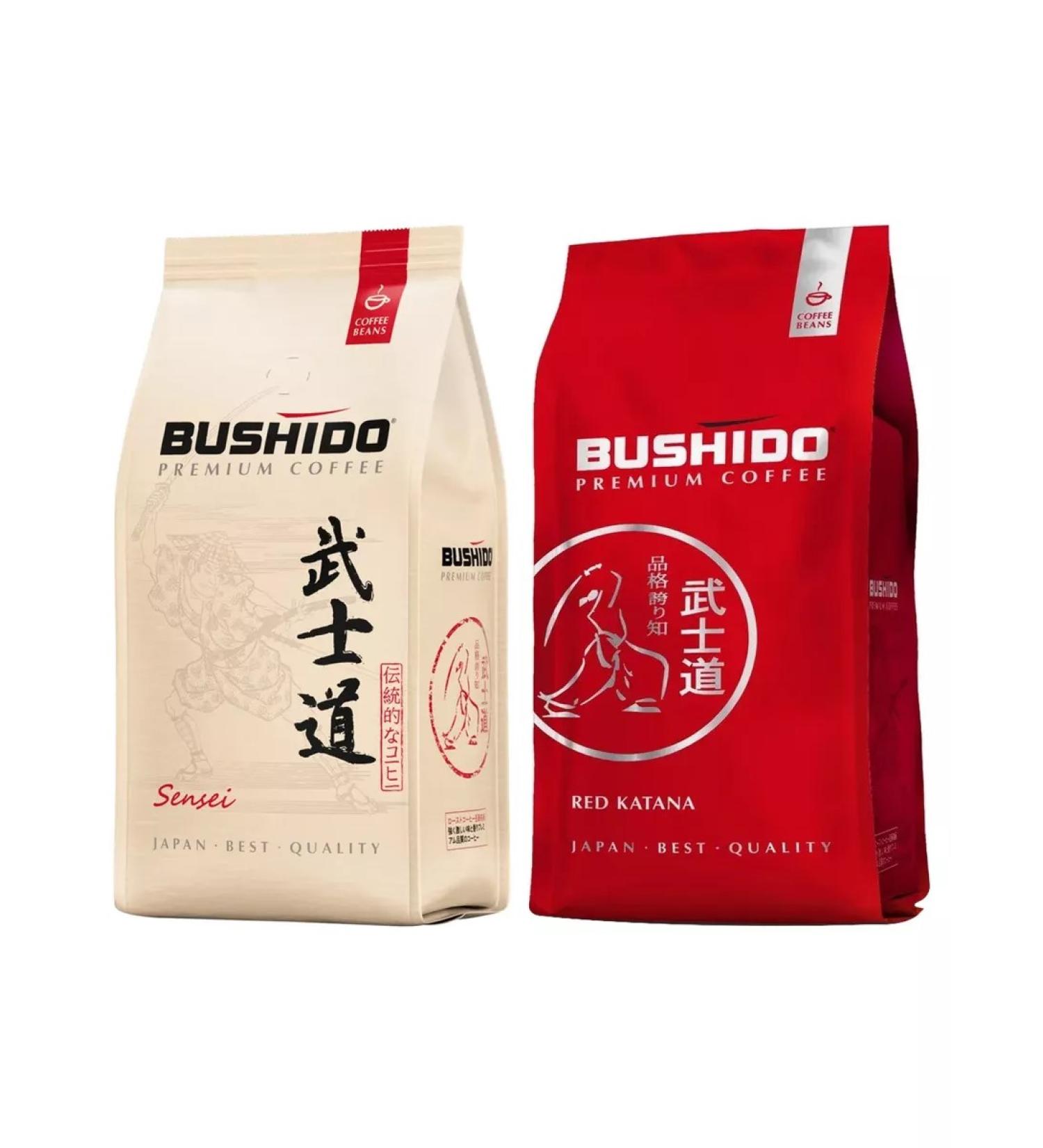 Bushido Coffee in grains set (Sensei + Red Katana) 1 kg x 2pcs - Buy Online on GoSupps.com
