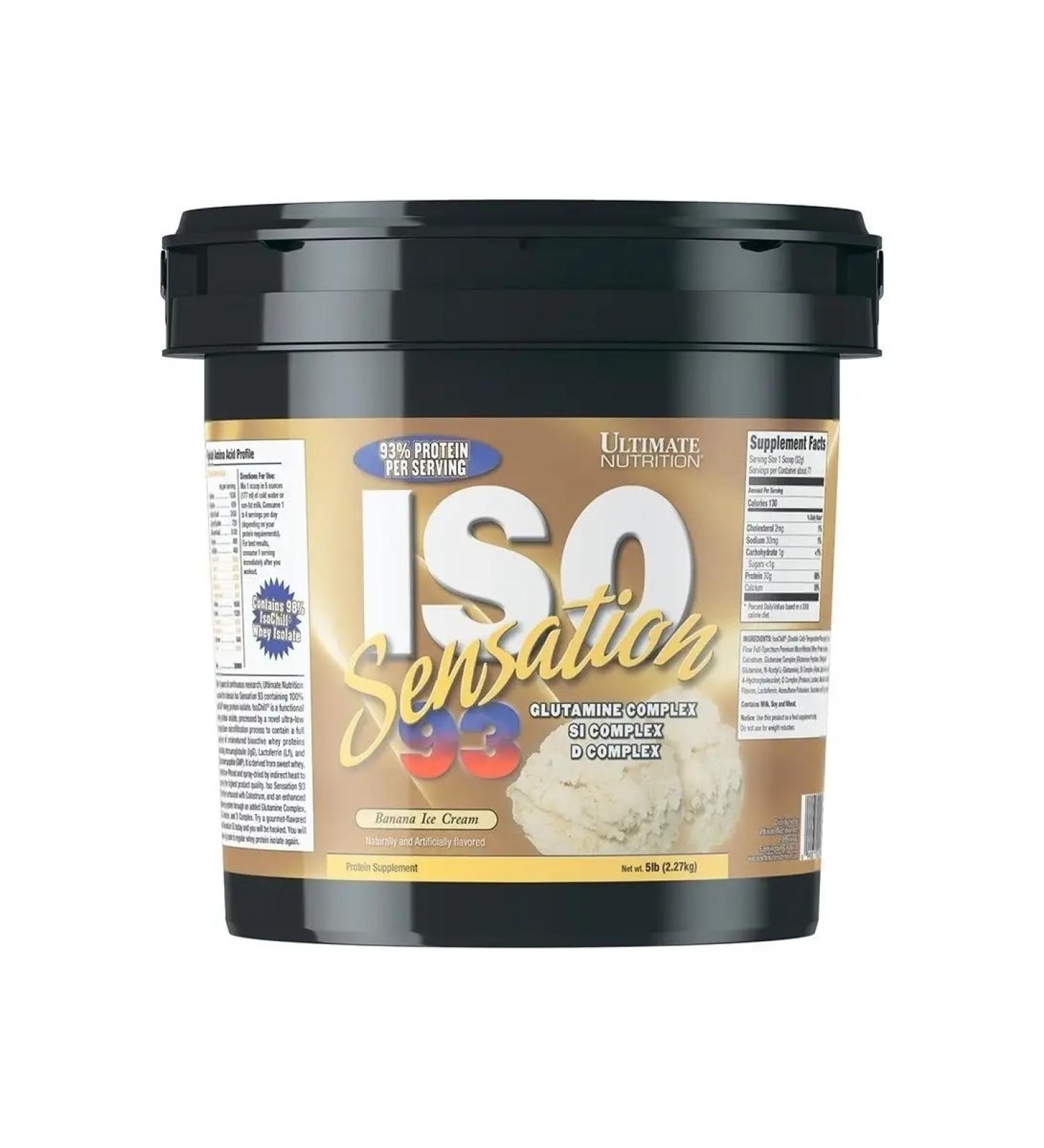 Ultimate Nutrition Protein ISO Sensation 2270 g - banana ice cream - Buy Online on GoSupps.com