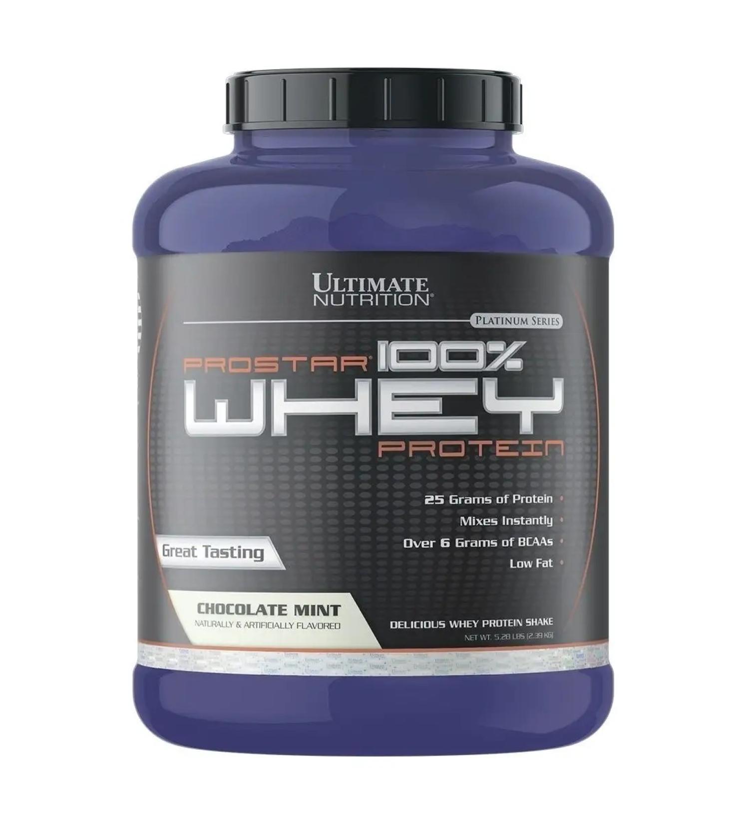 Ultimate Nutrition Protein Prostar Whey 2390 g - chocolate with menthol - Buy Online on GoSupps.com