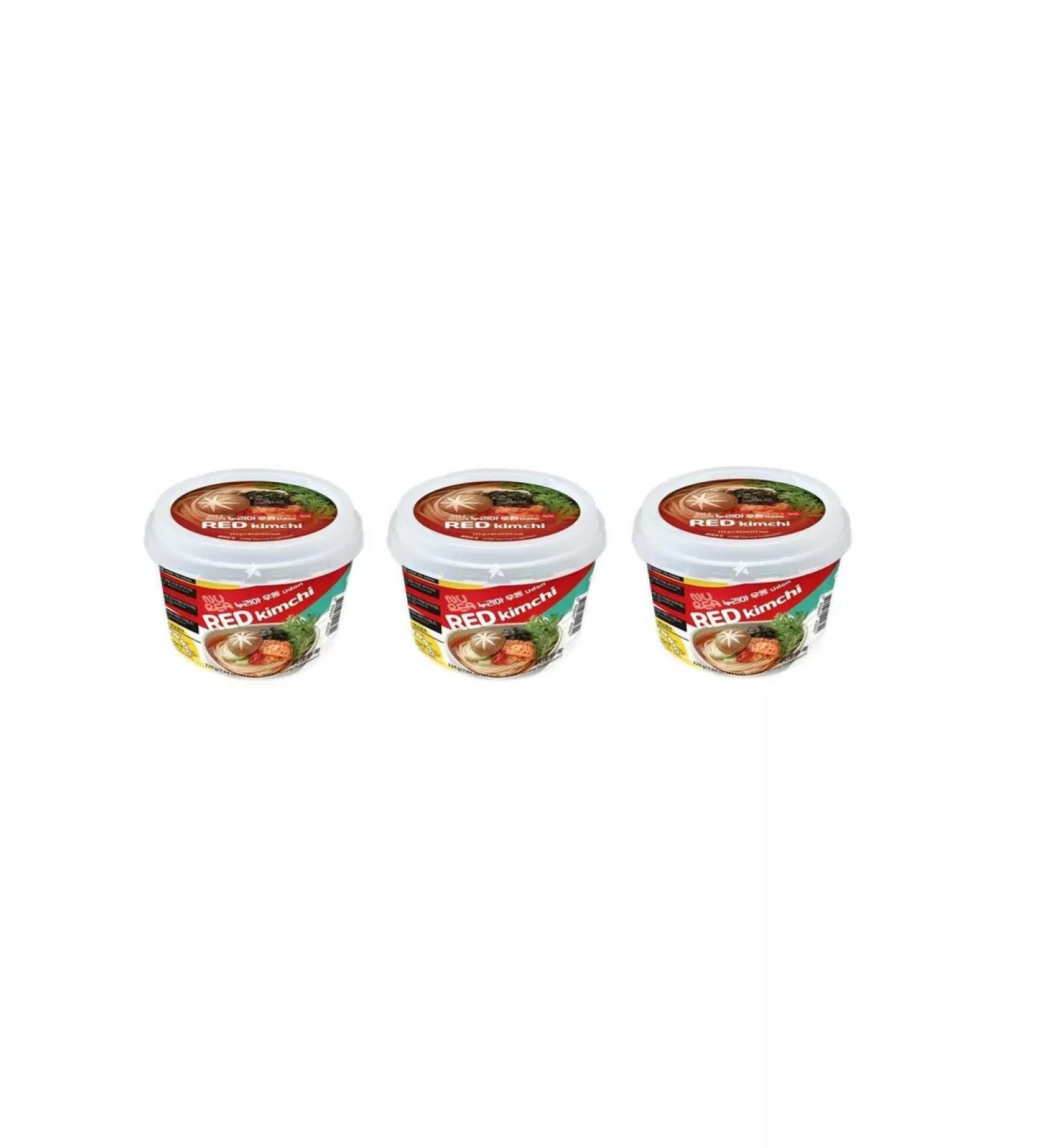 NUREA Noodles udon with kimchi 225 g 3 pcs - Buy Online on GoSupps.com
