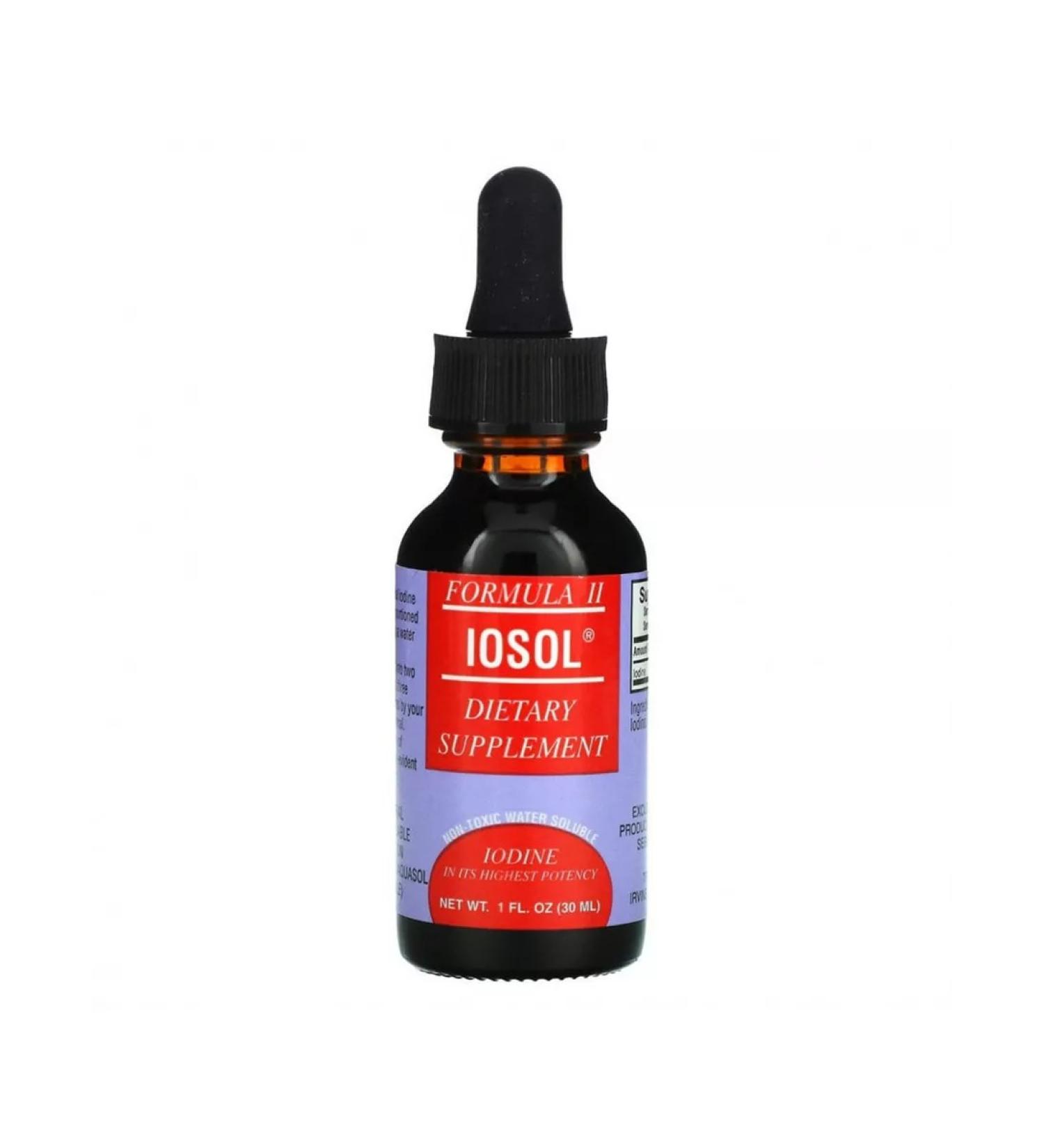 TPCS IOSOL Formula II food supplement with iodine 30 ml