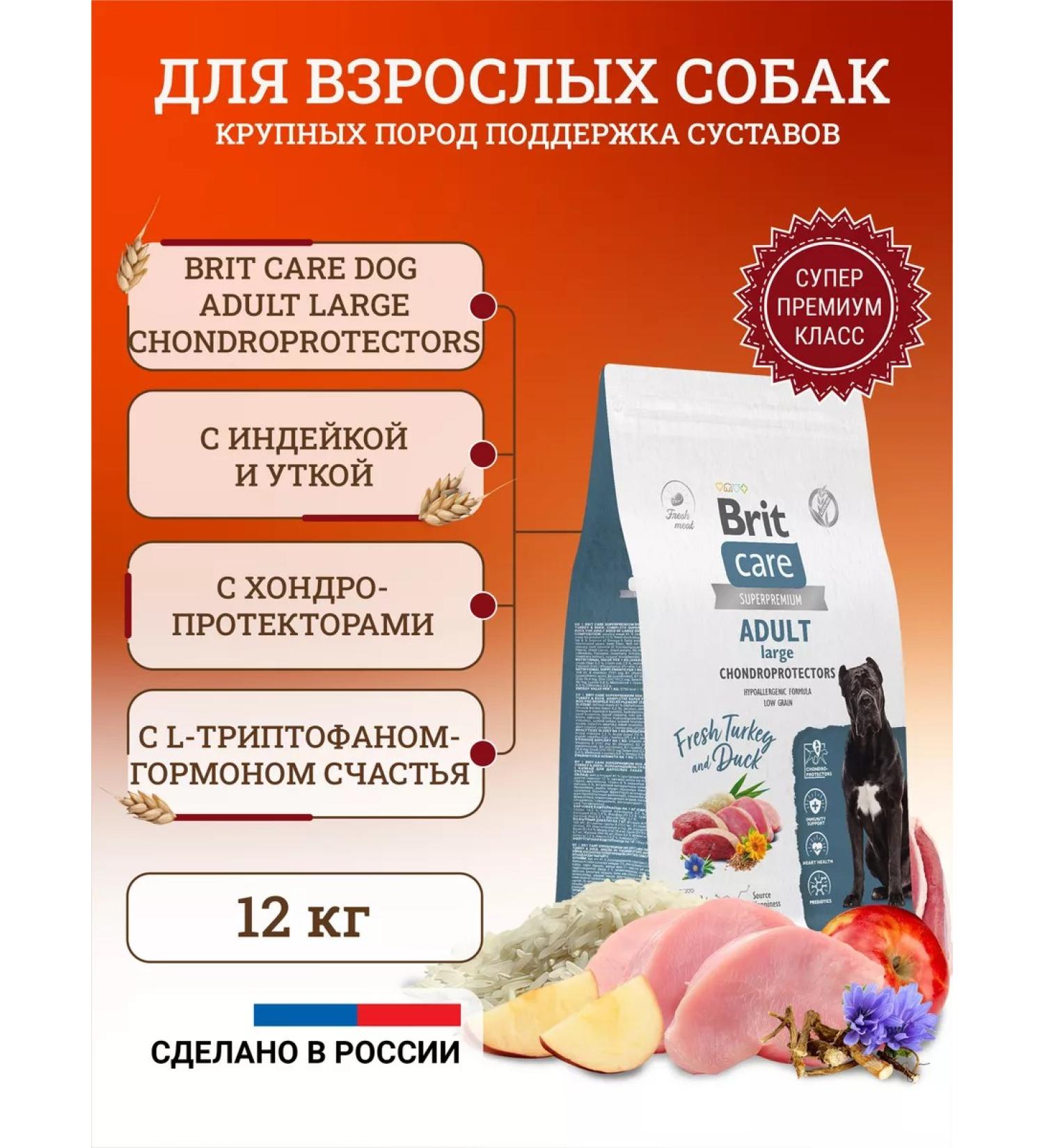 Brit Dry food for dogs Adult Large 12 kg - Buy Online on GoSupps.com