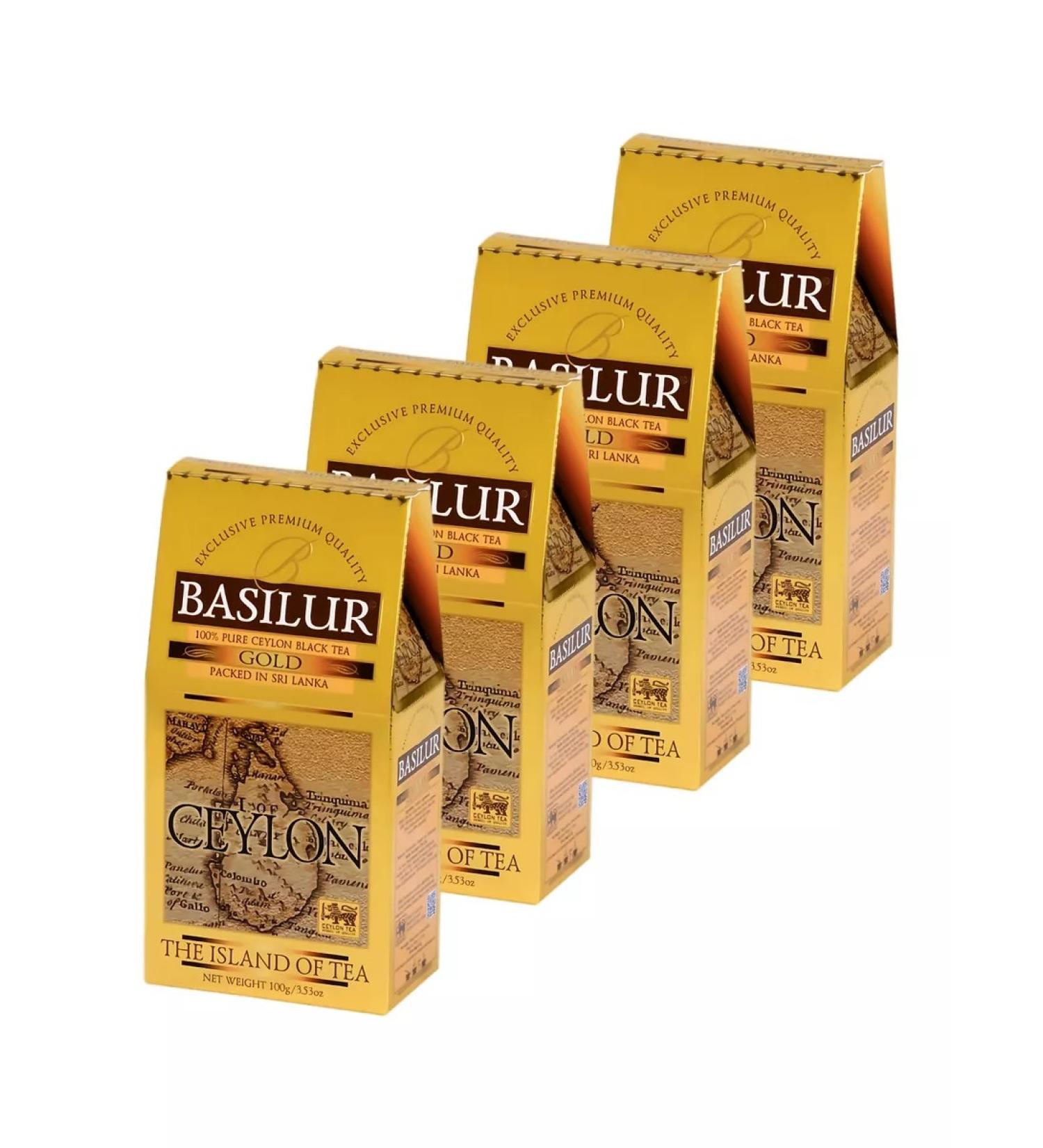 Leaf Basilur Tea Gold 100 g 4 pcs - Buy Online on GoSupps.com