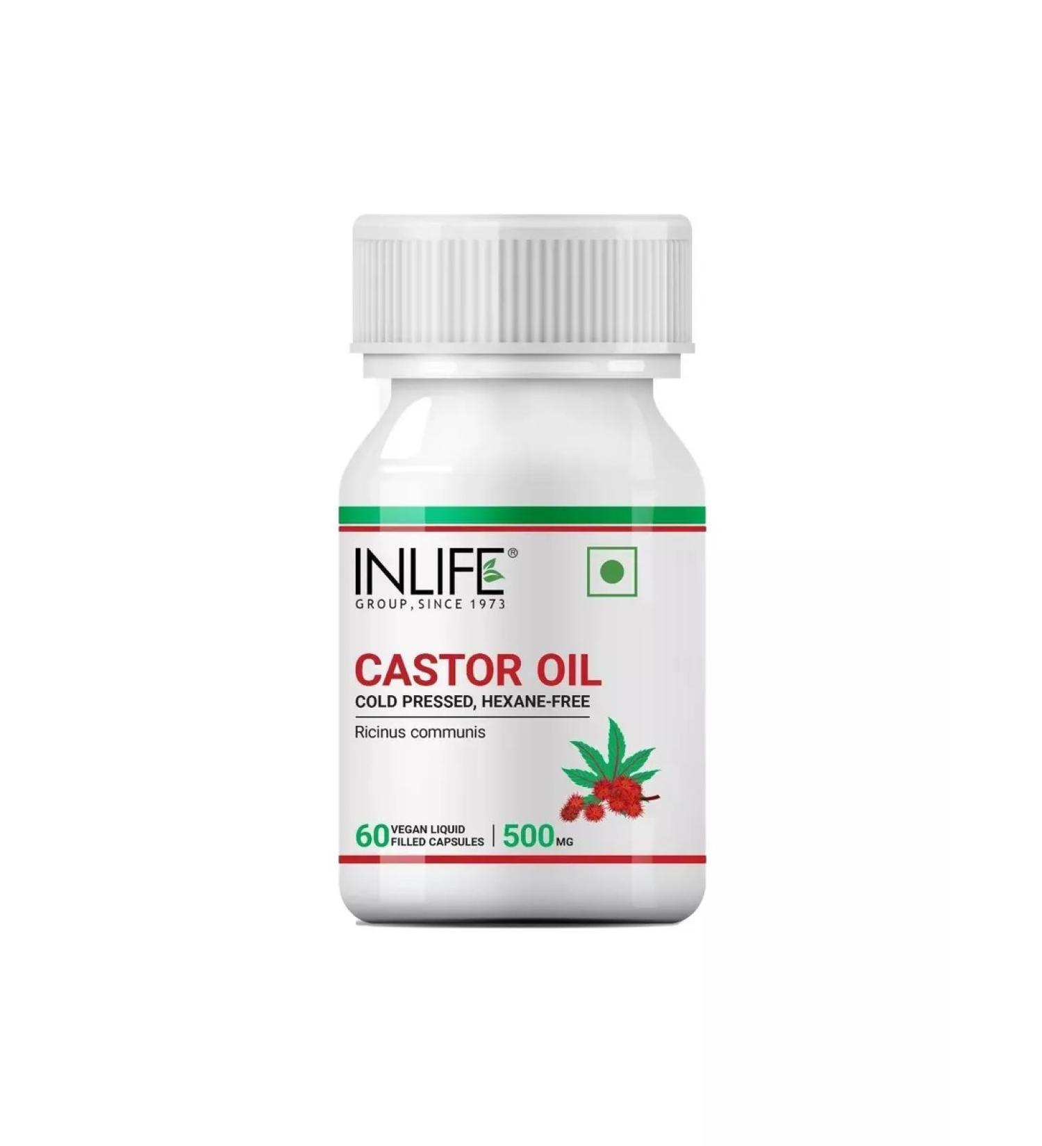 Inlife Castor oil Castor Oil 60 kap (500 mg)
