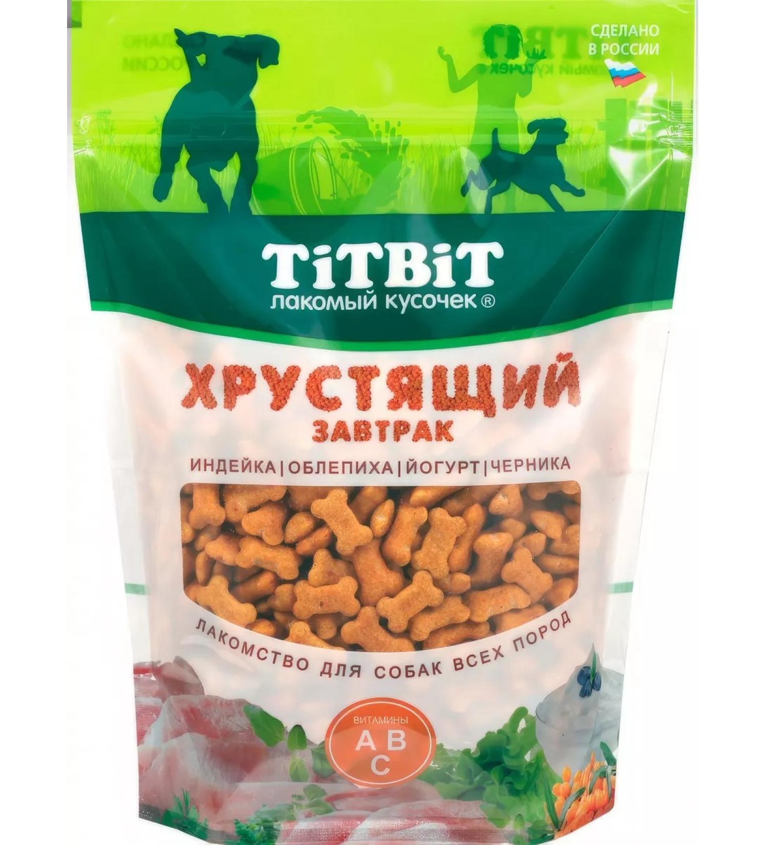 TiTBiT A treat for dogs. Breakfast is crispy. With a turkey. 700 g