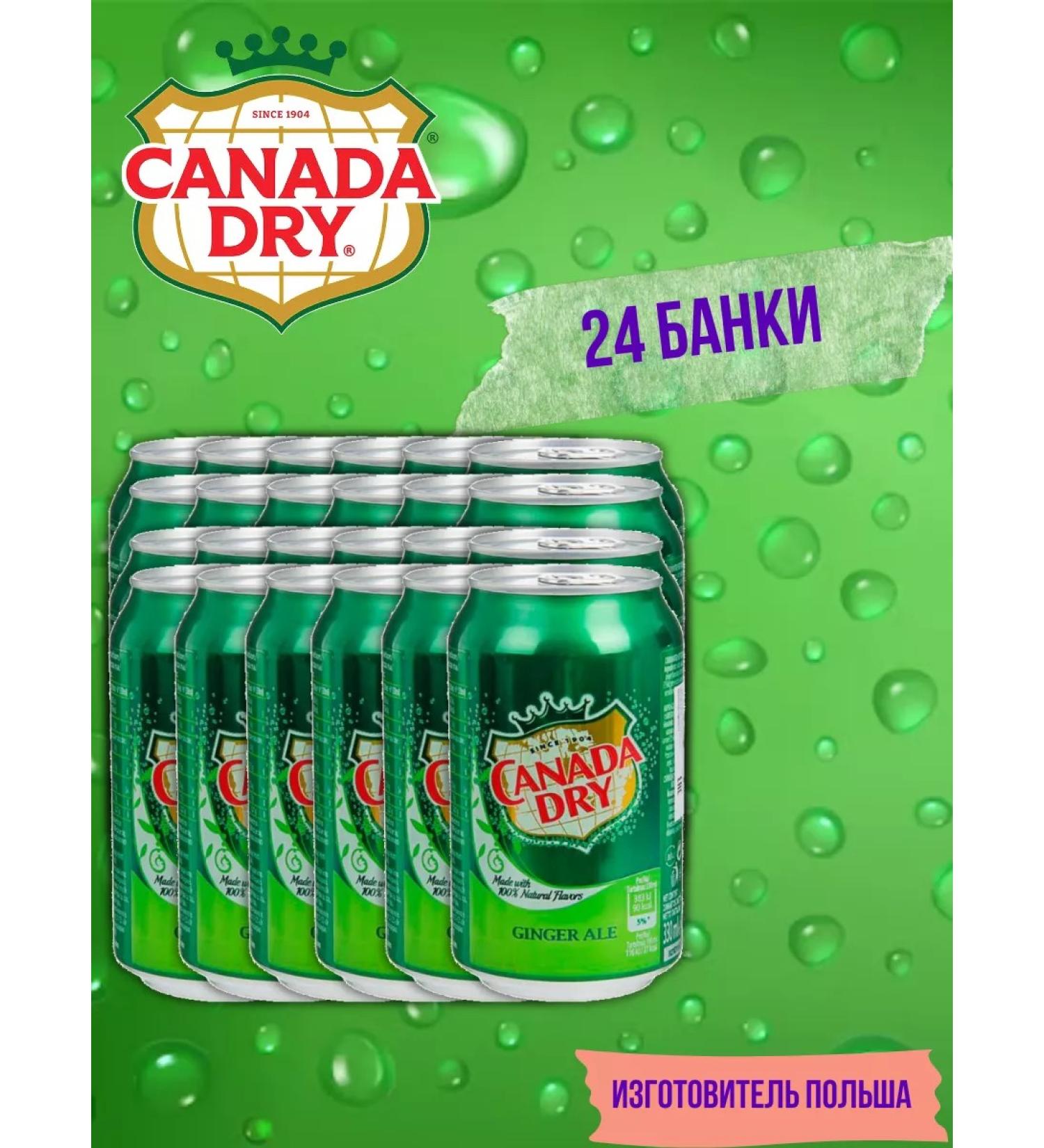 Schweppes Canada Dry drink (ginger ale) 24 pcs 330 ml