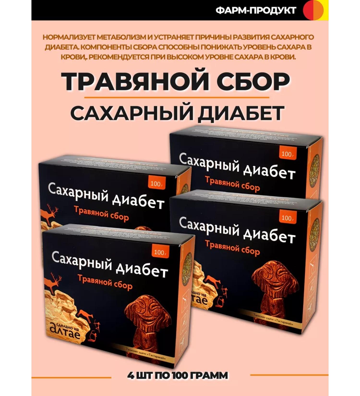 PHARMPRODUCT Herbal collection for diabetes 4 pcs 100 g - Buy Online on GoSupps.com