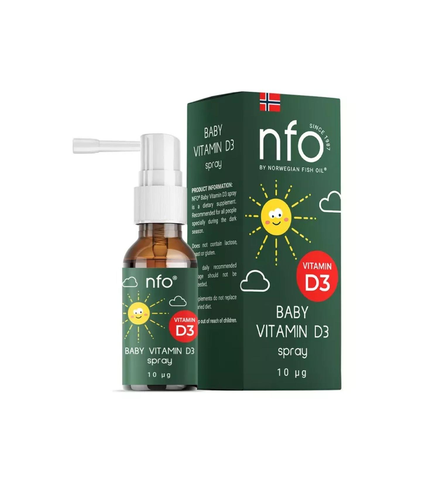 Beautiful life Nfo children's vitamin D 3 spray bottle fluid with a dispenser joint venture