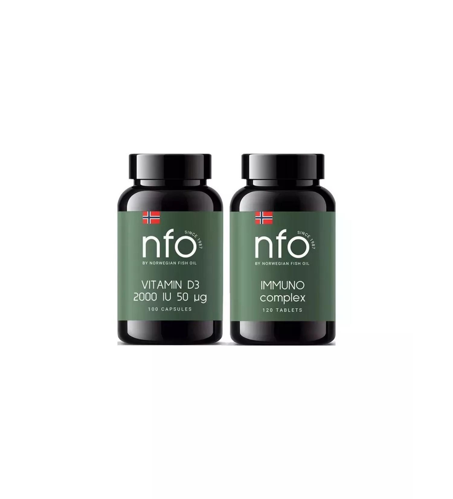 Beautiful life NFO set Vitamin D3 2000 IK 100 Caps. + Immunocomplex 120