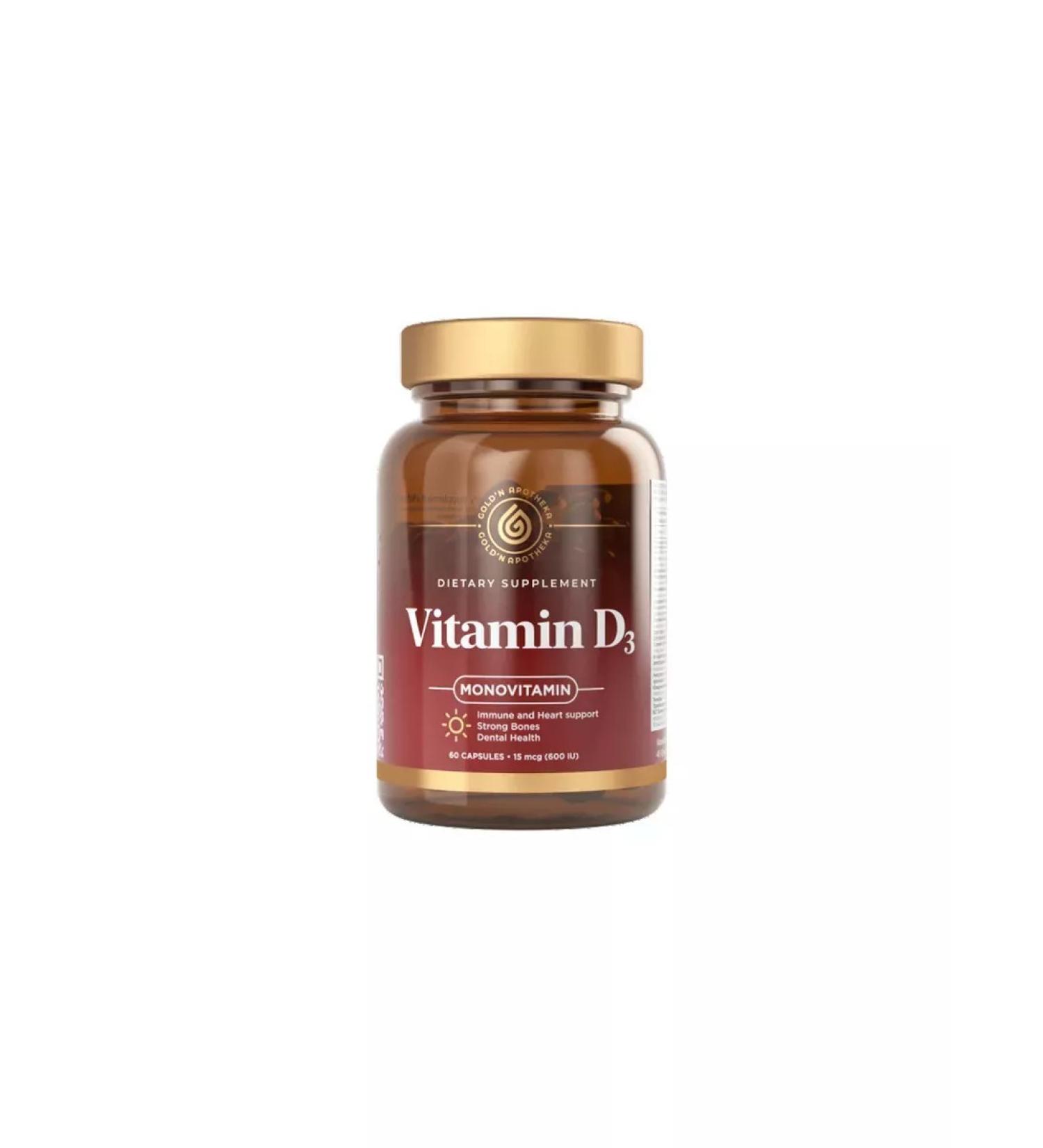 Beautiful life Gold'n Apotheka Vitamin D3 600MA capsule No. 60