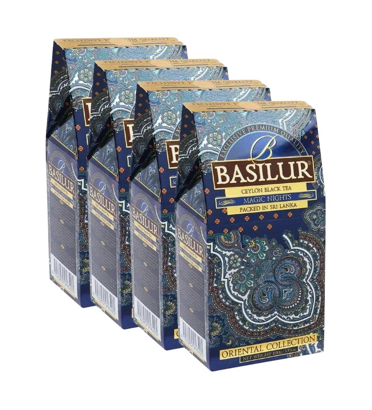 Leaf Basilur tea magic nights 100 g 4 pcs - Buy Online on GoSupps.com
