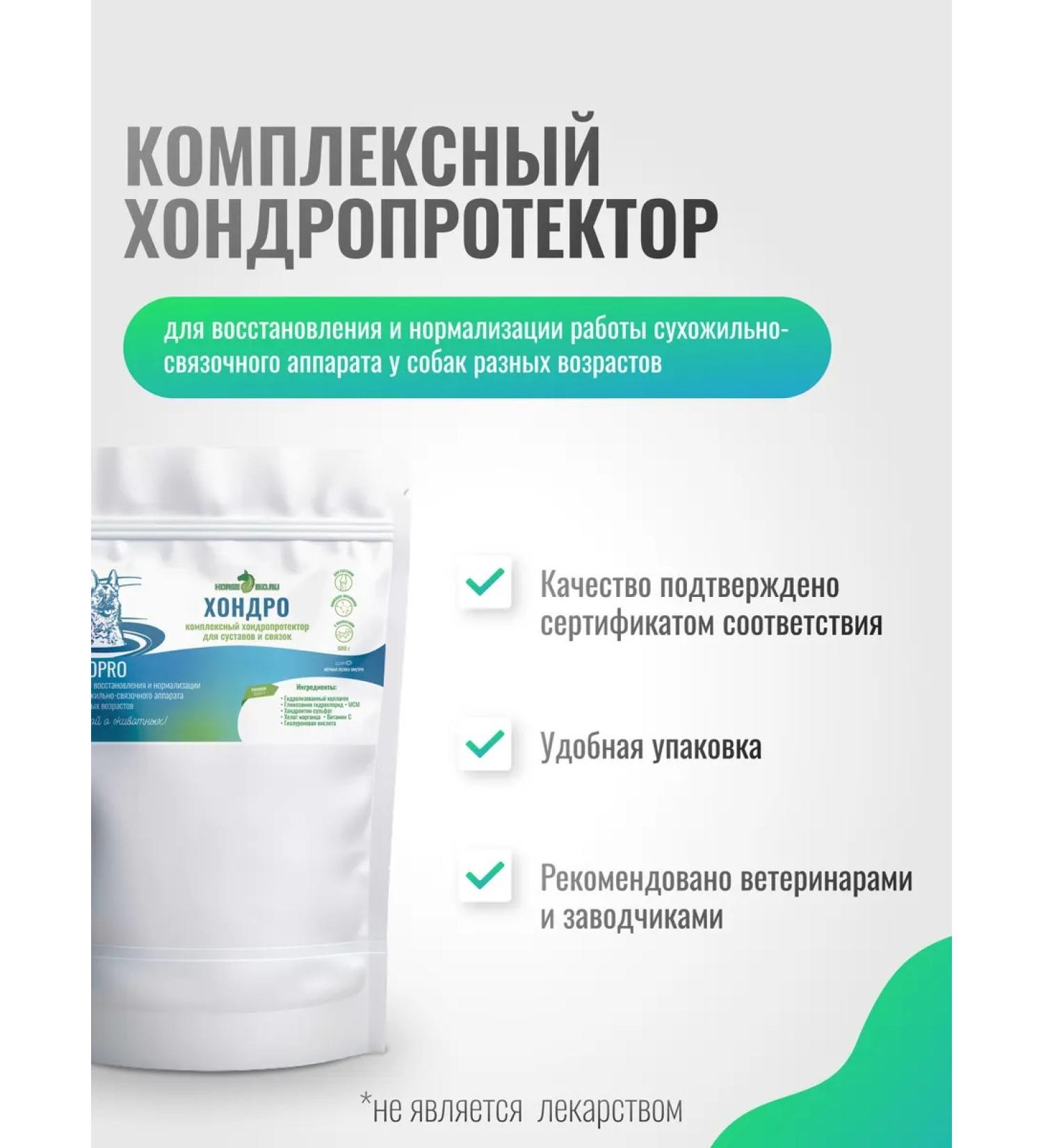 HorseBio Chondroprotector Chondro for dogs of large breeds 600 g - Buy Online on GoSupps.com