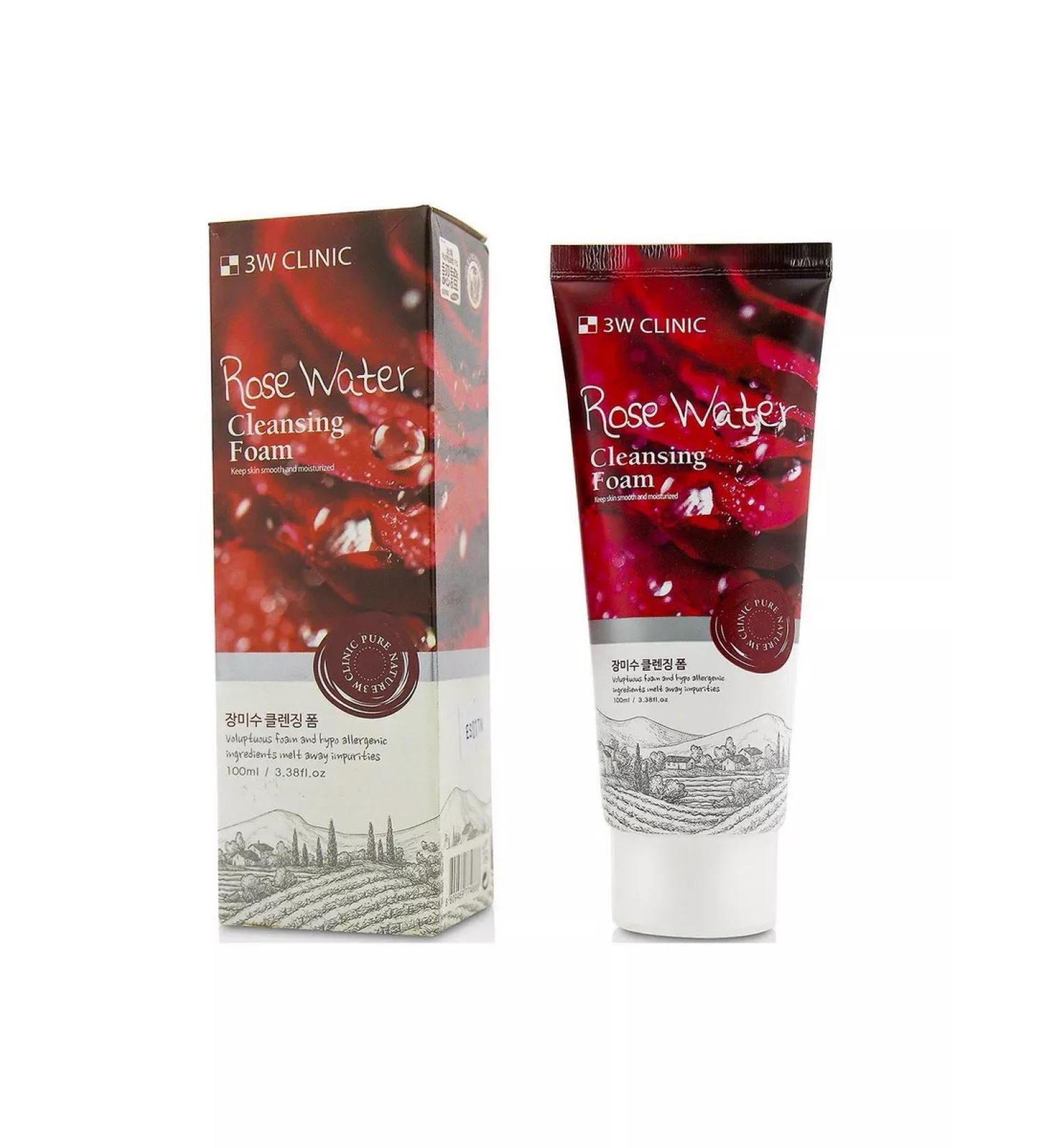 3W Clinic Foam for washing with pink water