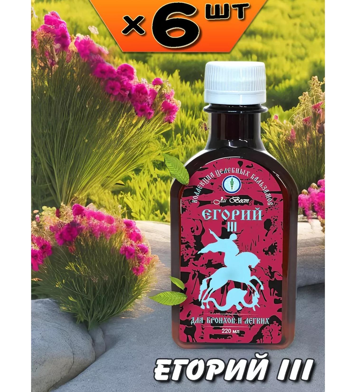 Lee West Syrup-Balzam Egori III for lungs and bronchi 6 pack - Buy Online on GoSupps.com