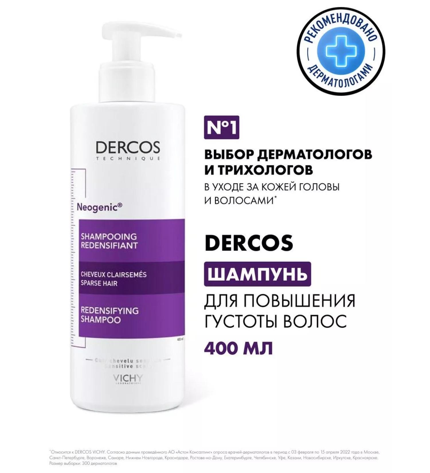 Vichy Vishi Neojenik shampoo to increase hair density 400ml - Buy Online on GoSupps.com