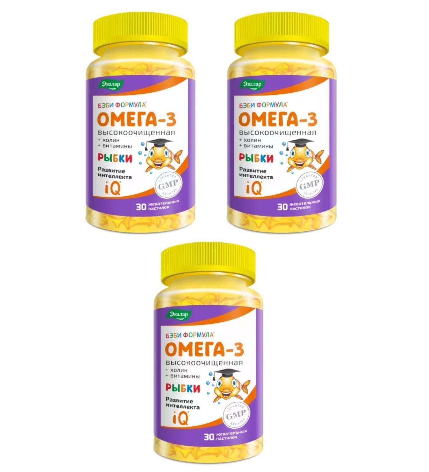 Evalar Baby formula omega-3 30tab (0.4 g) 3UP - Buy Online on GoSupps.com