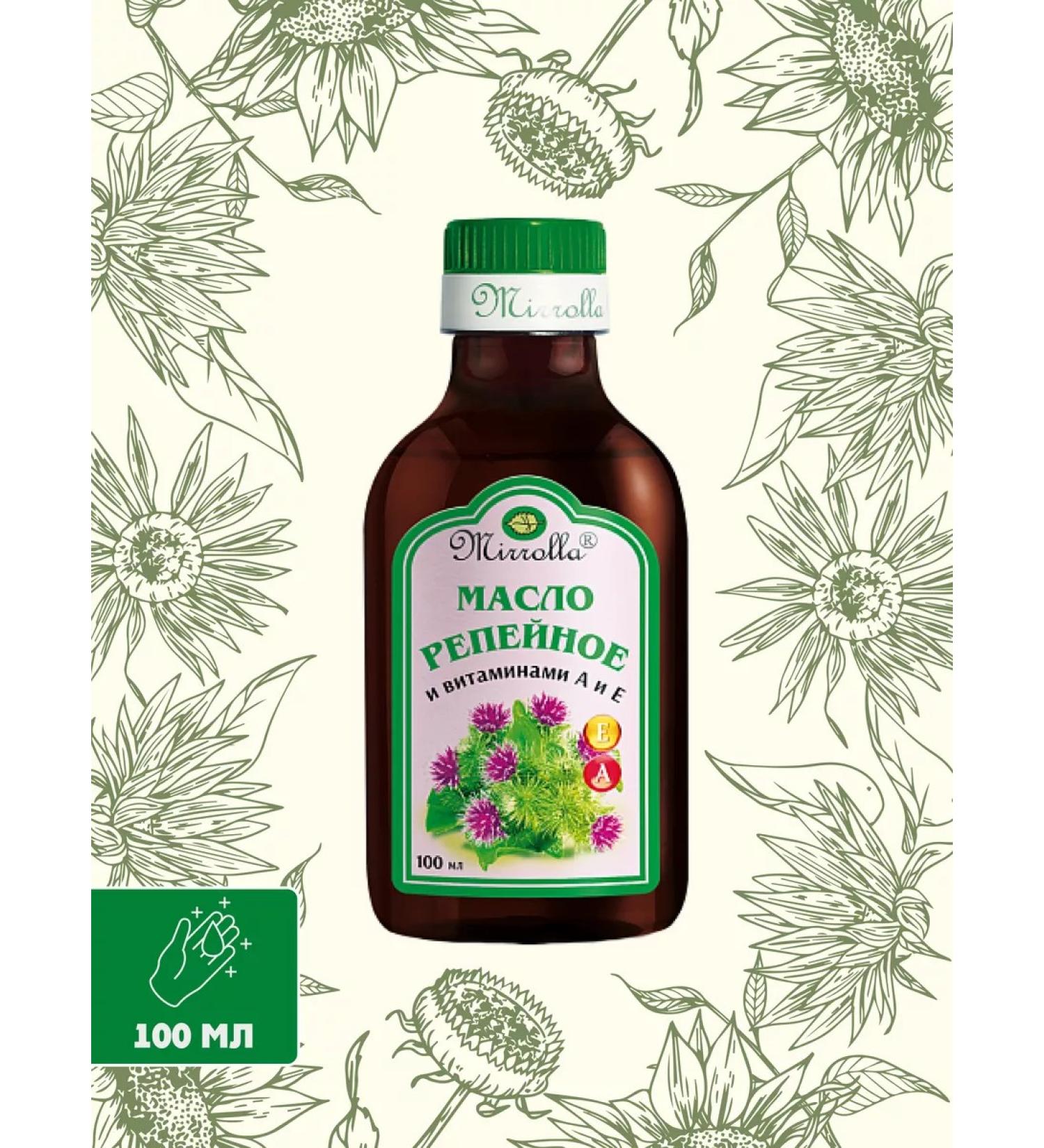 mirrolla Burdock oil with vitamins A and e 100ml