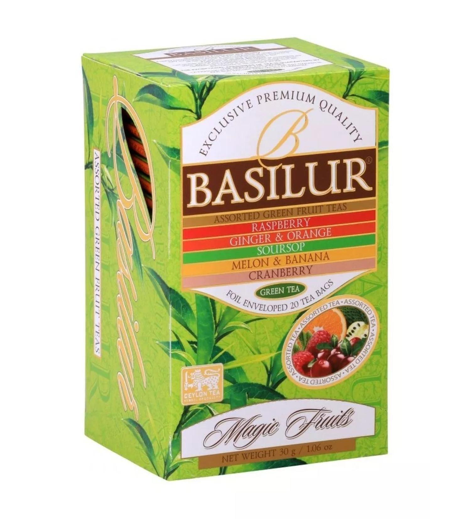 Basilur Tea in bags of bassilur assorted green fruit-berry - Buy Online on GoSupps.com