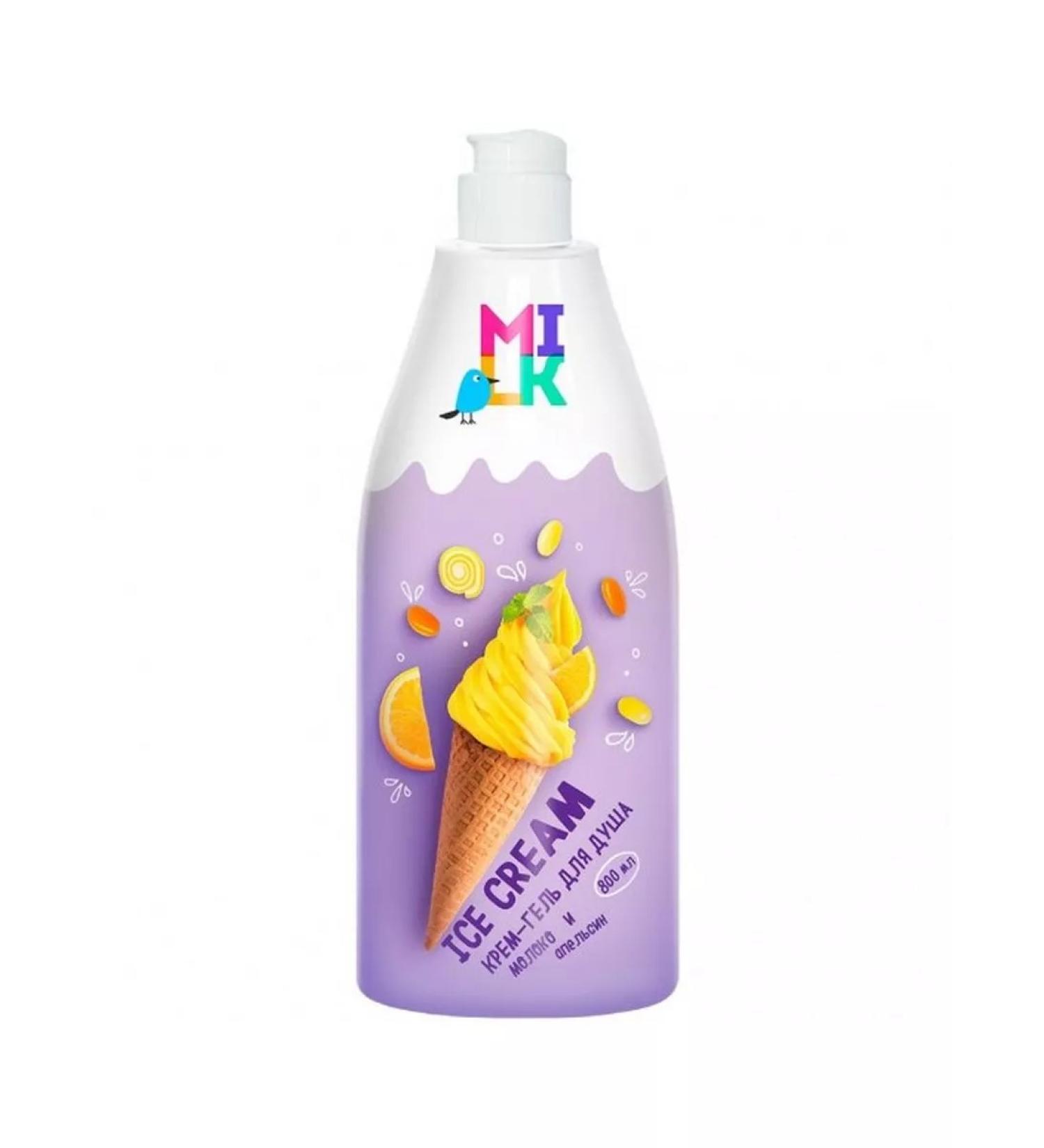 Cream-gel shower milk and orange 800 ml