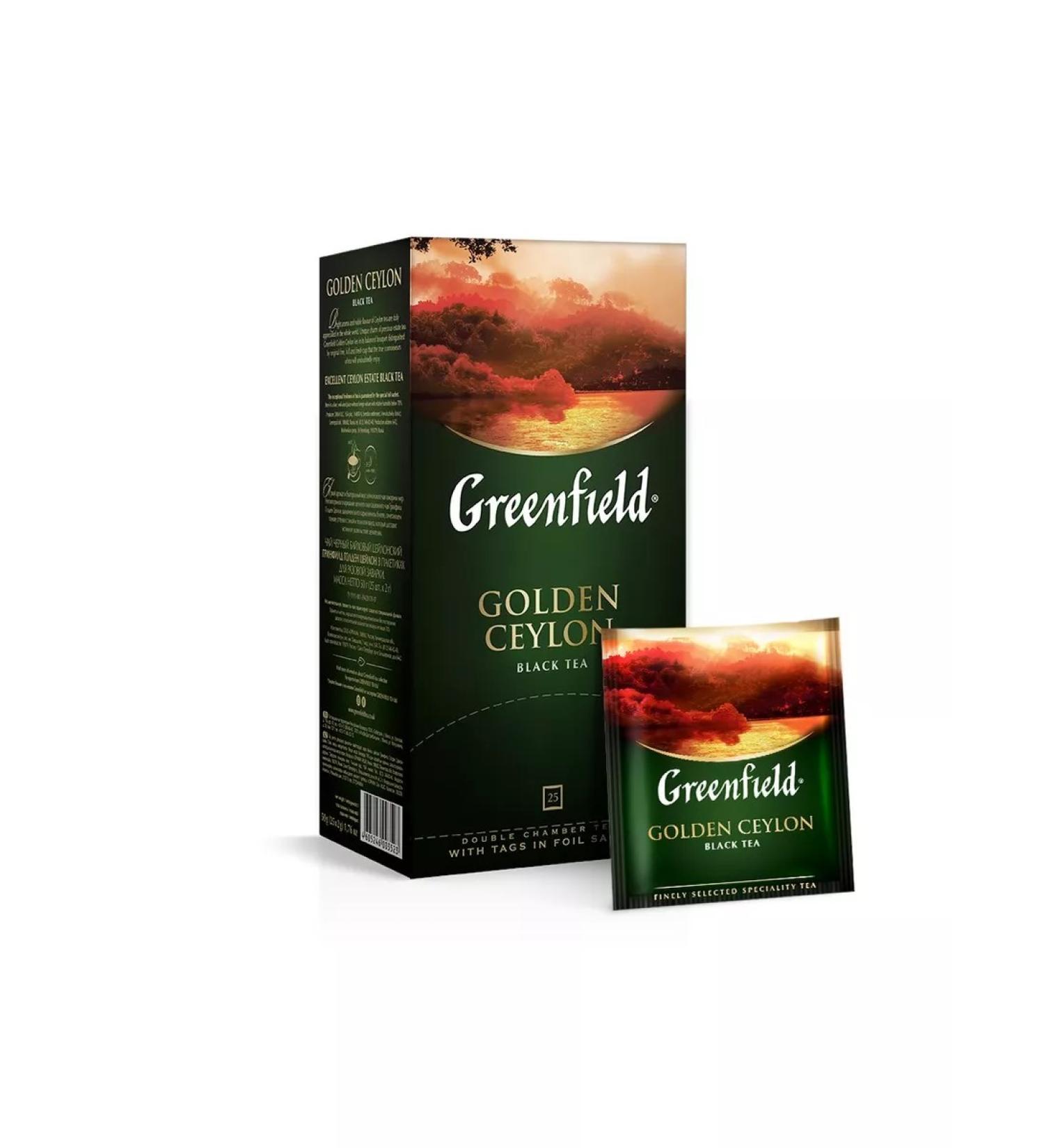Greenfield Tea in bags Golden Ceylon black 2g x 25pcs 50g - Buy Online on GoSupps.com
