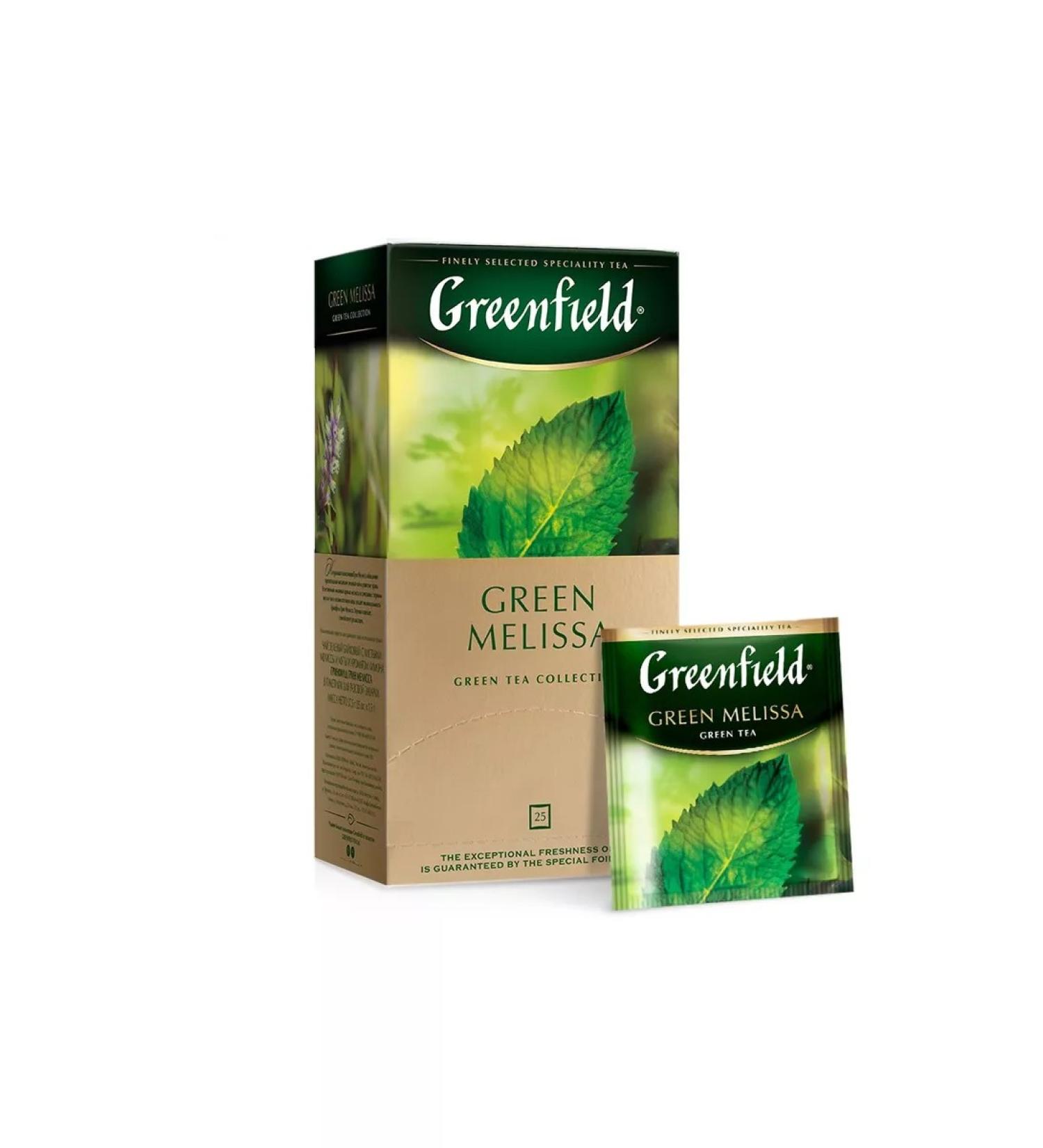 Greenfield Tea in bags Green Melissa green 1.5 g x 25pcs 38g - Buy Online on GoSupps.com