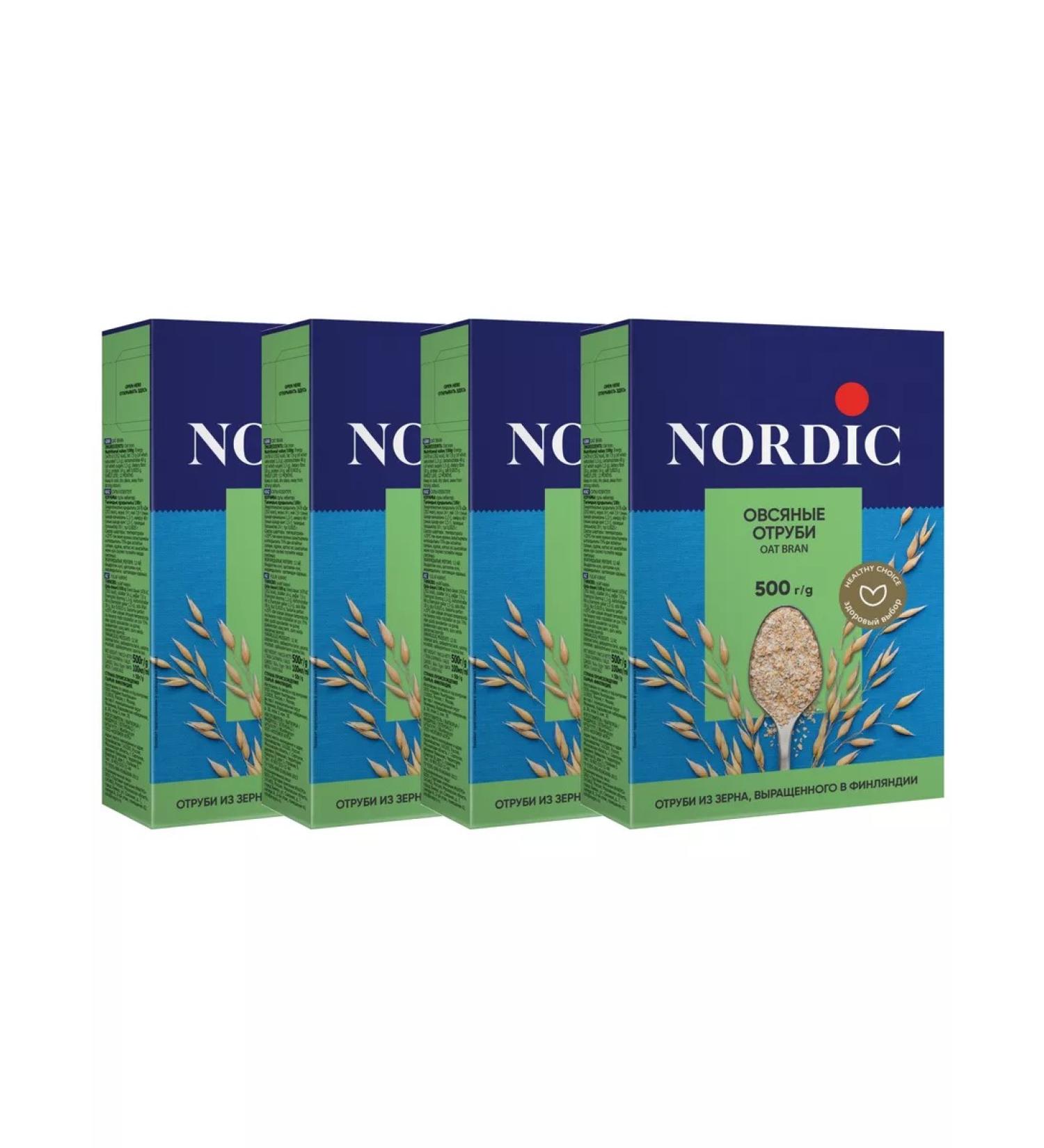 Nordic Oat bran 500g x 4pcs - Buy Online on GoSupps.com