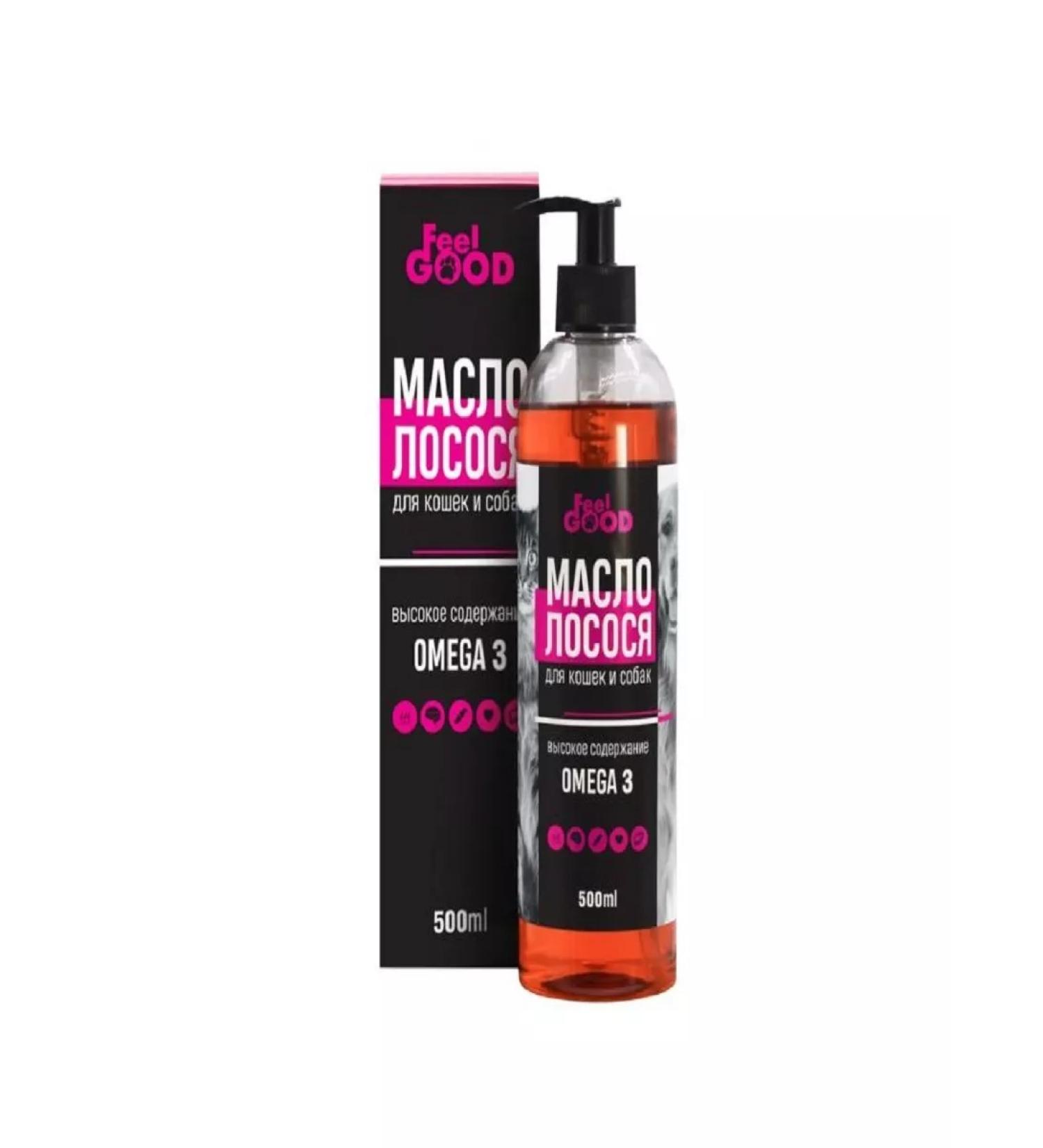 FeelGood Salmon Omega 3 FL 500 ml - Buy Online on GoSupps.com